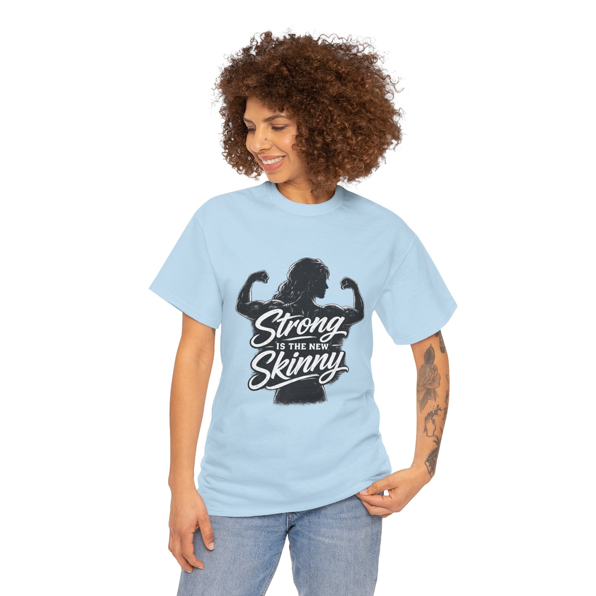 Strong Is The New Skinny T-Shirt | Women's Empowerment Gym Shirt | Weightlifting Gift for Her