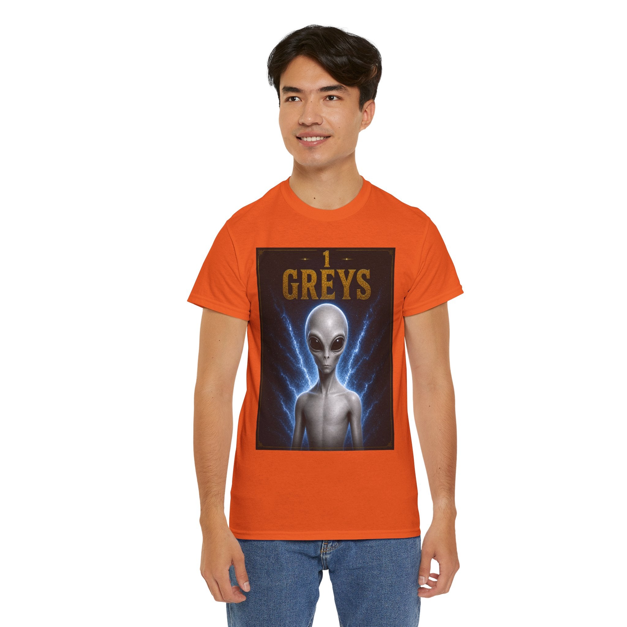 Grey Alien T-Shirt – Sci-Fi Extra-terrestrial UFO Graphic Tee for Men & Women