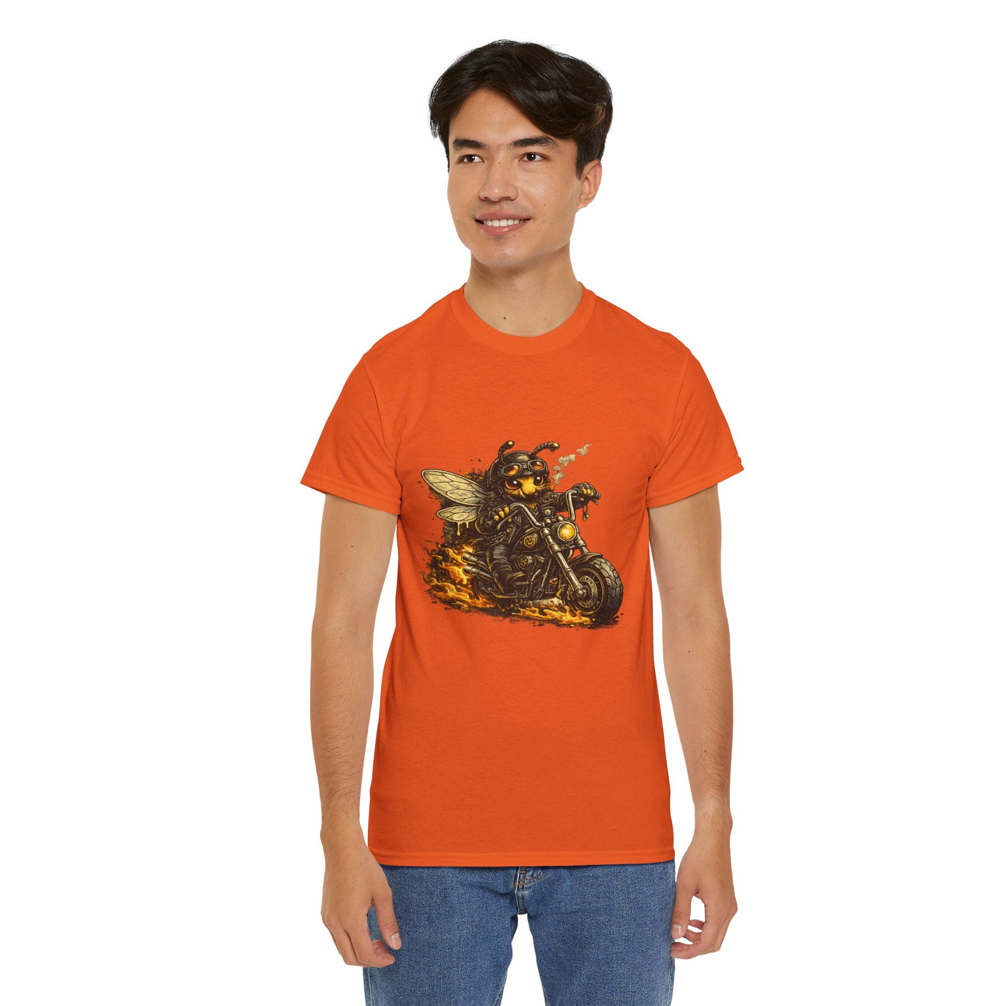 Biker Bee T Shirt – Funny Motorcycle Bee Graphic Tee for Biker & Bee Lovers