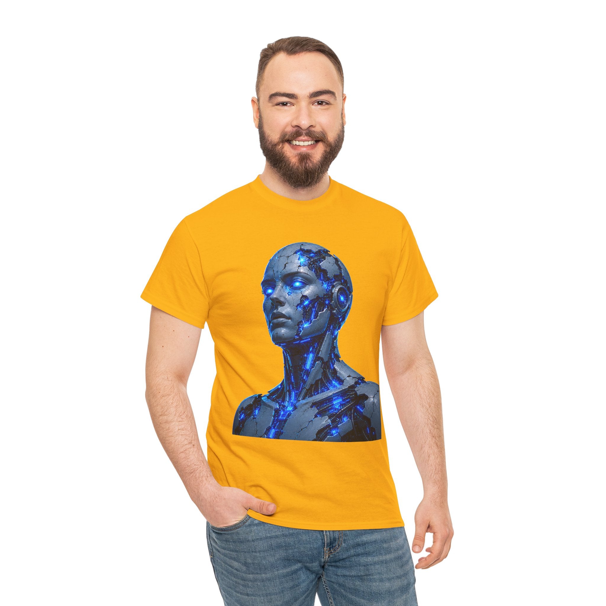 Broken Android Cyberpunk Graphic T-Shirt | WildOrbit