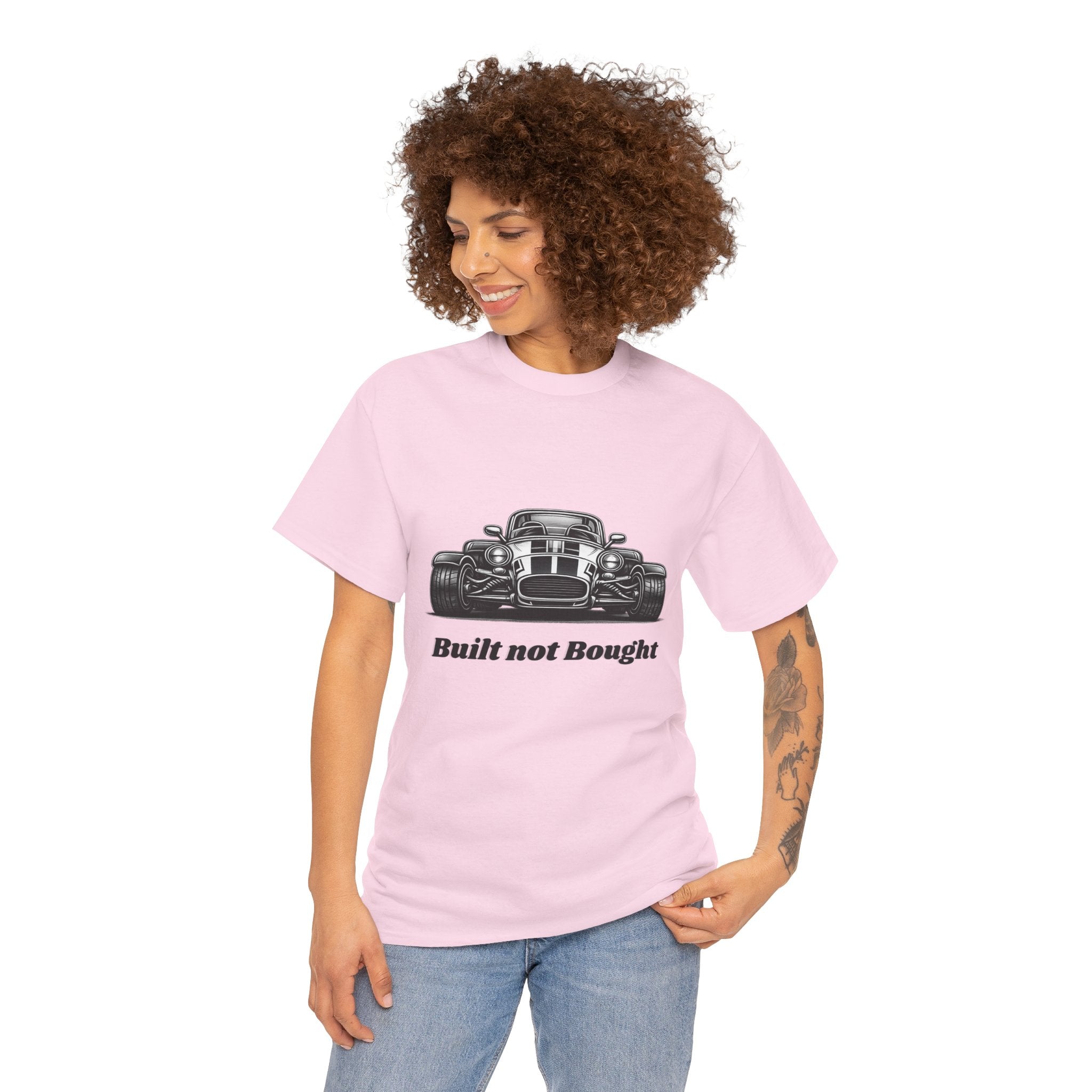 Built Not Bought Car T Shirt – Retro Kit Car Mechanic Graphic Tee for Auto Enthusiasts
