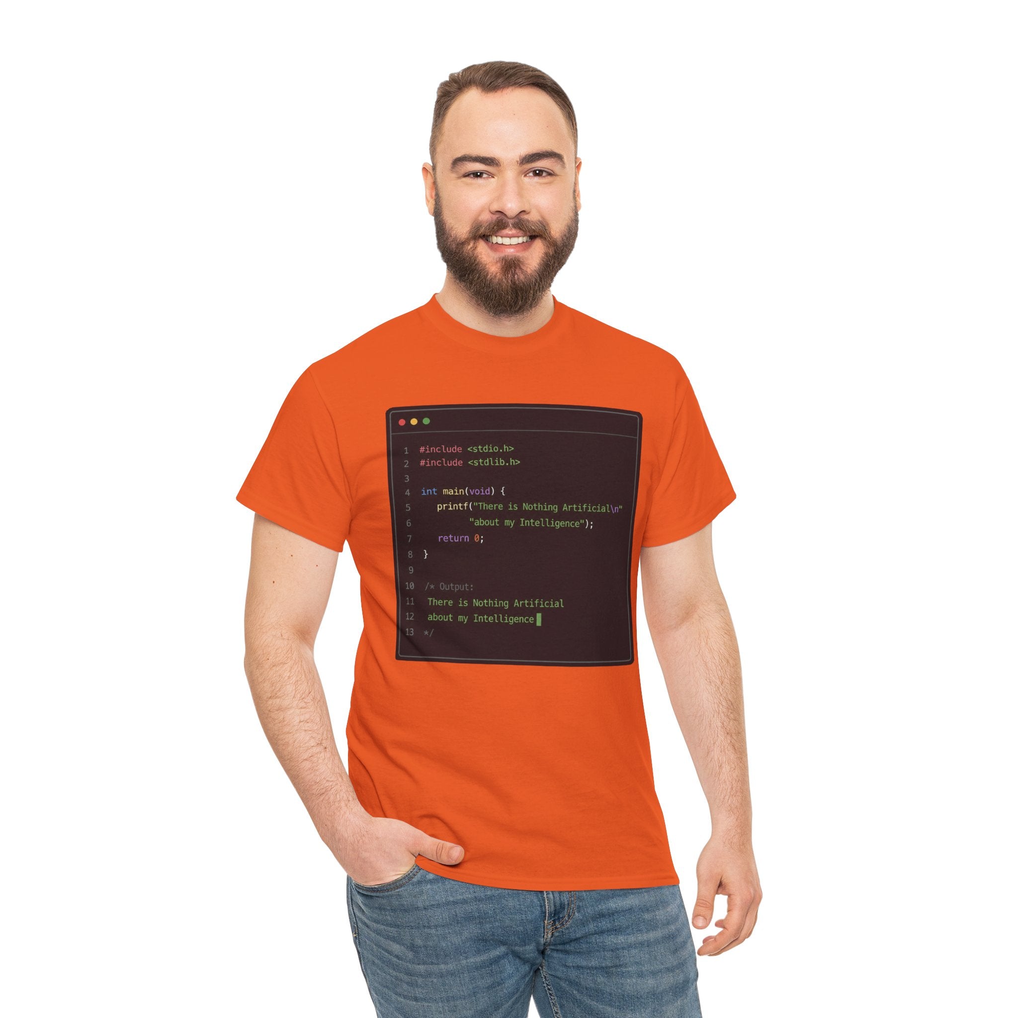 Programmer Code T Shirt – There Is Nothing Artificial About My Intelligence Developer Graphic Tee