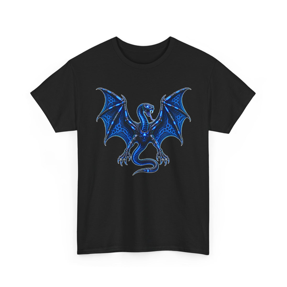 Snake-Headed Bat Cyberpunk Graphic T-Shirt | WildOrbit
