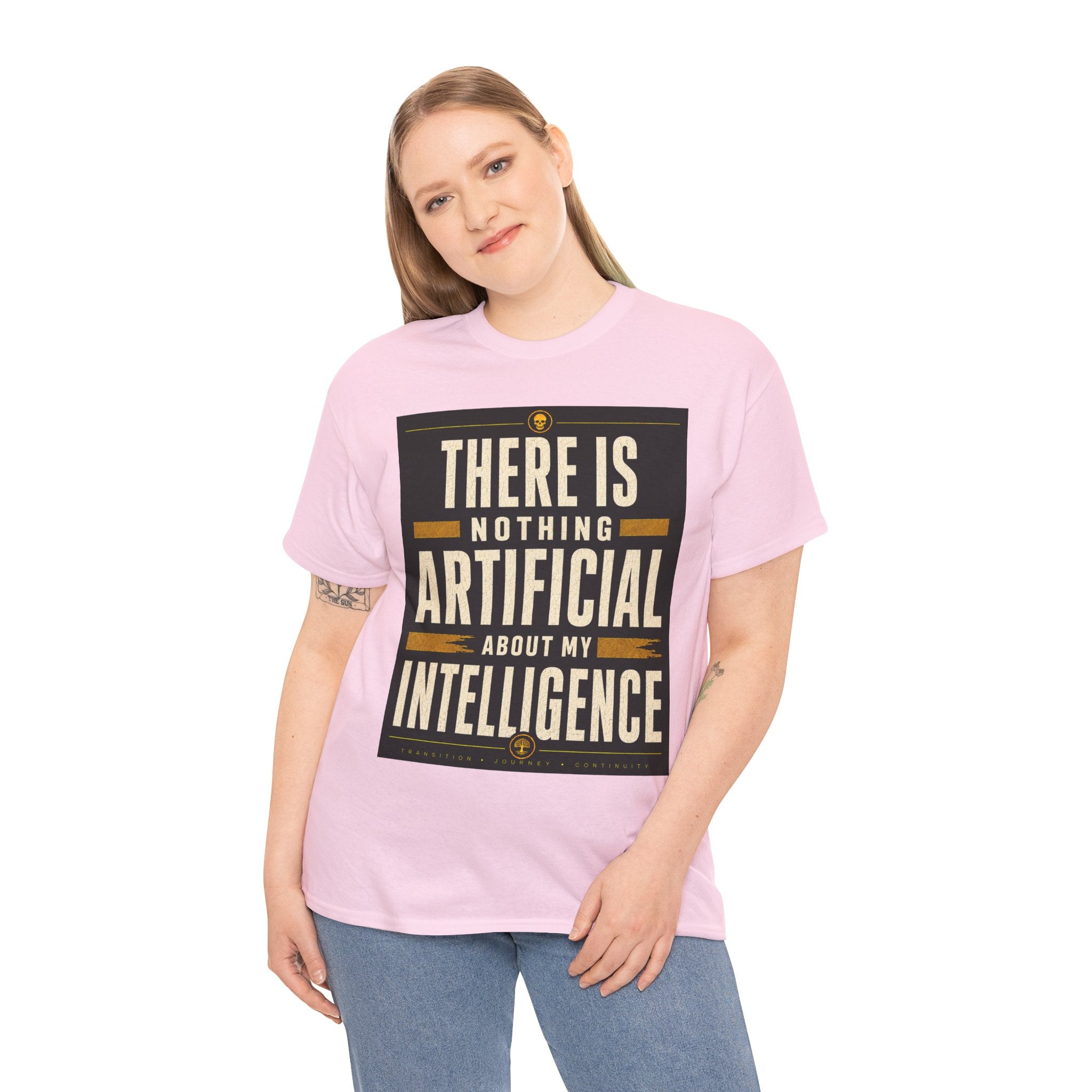 There Is Nothing Artificial About My Intelligence T Shirt – Retro AI Quote Graphic Tee