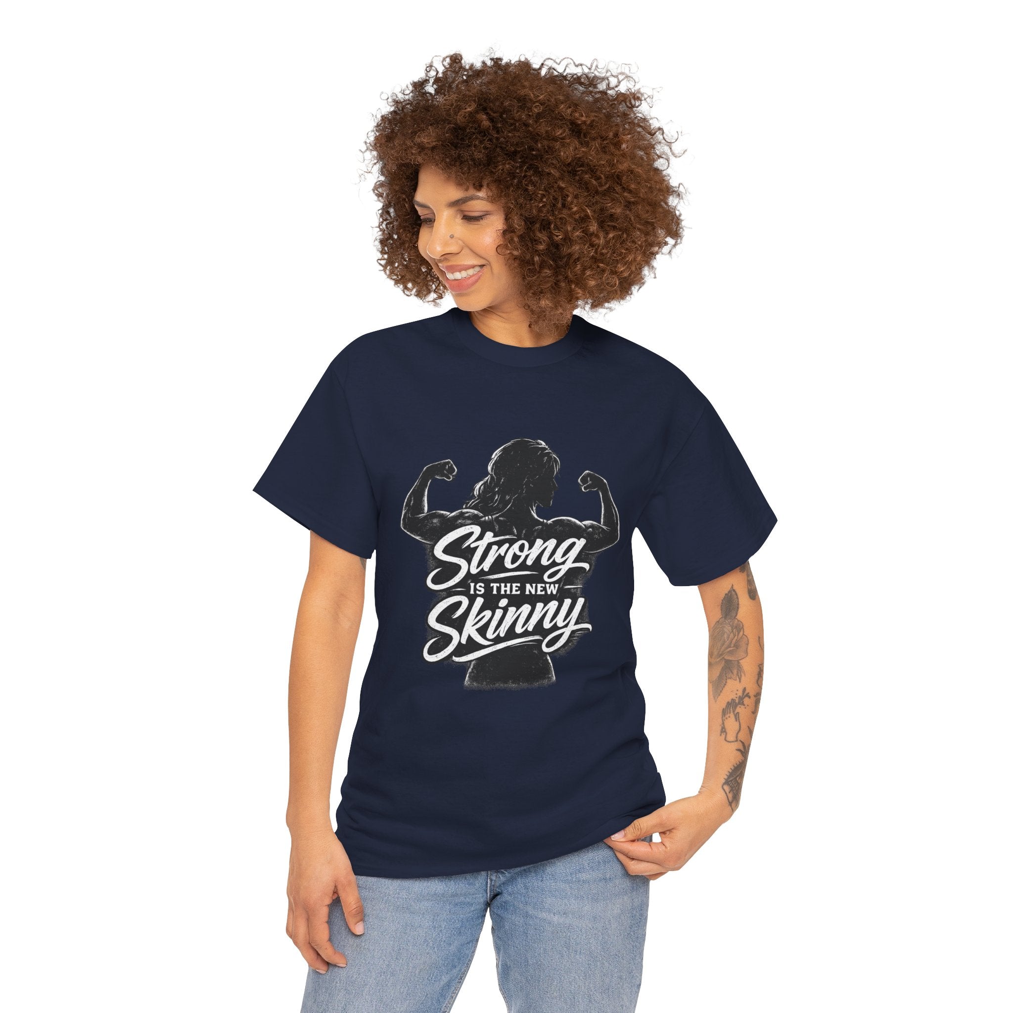 Strong Is The New Skinny T-Shirt | Women's Empowerment Gym Shirt | Weightlifting Gift for Her