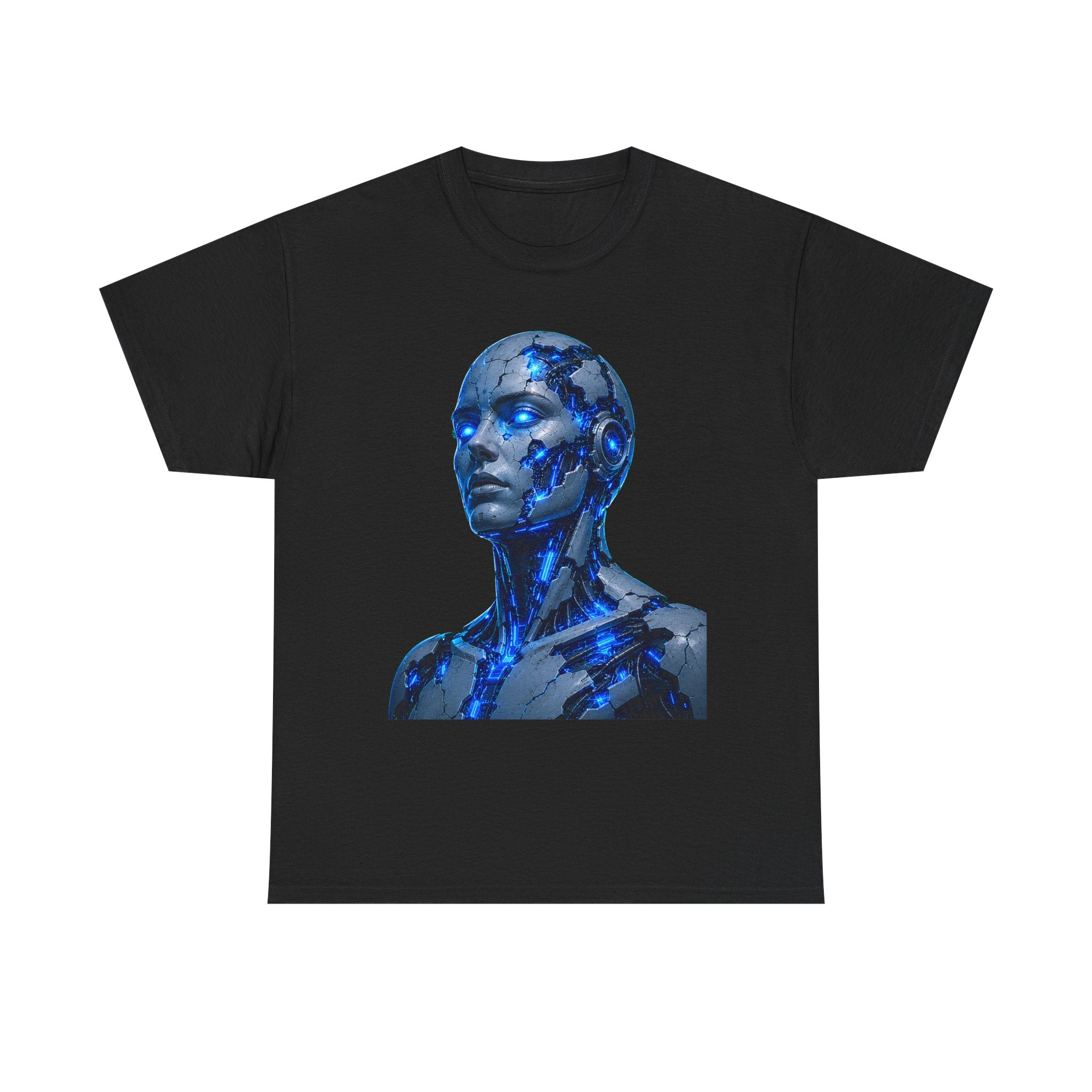 Broken Android Cyberpunk Graphic T-Shirt | WildOrbit