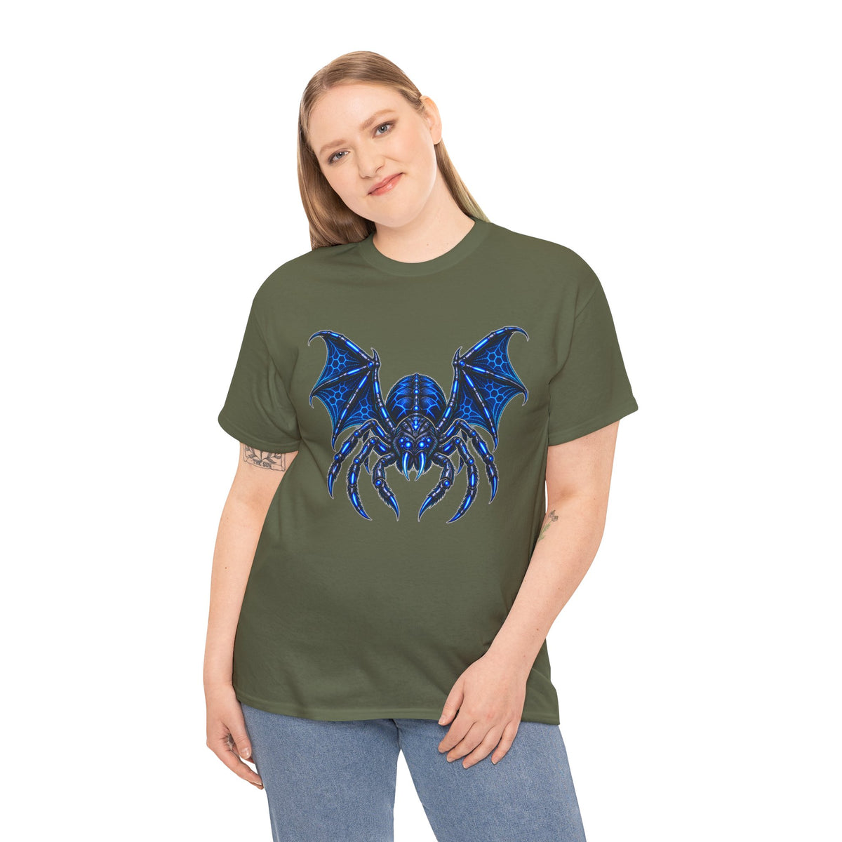 Spider Bat Cyberpunk Graphic T-Shirt | WildOrbit