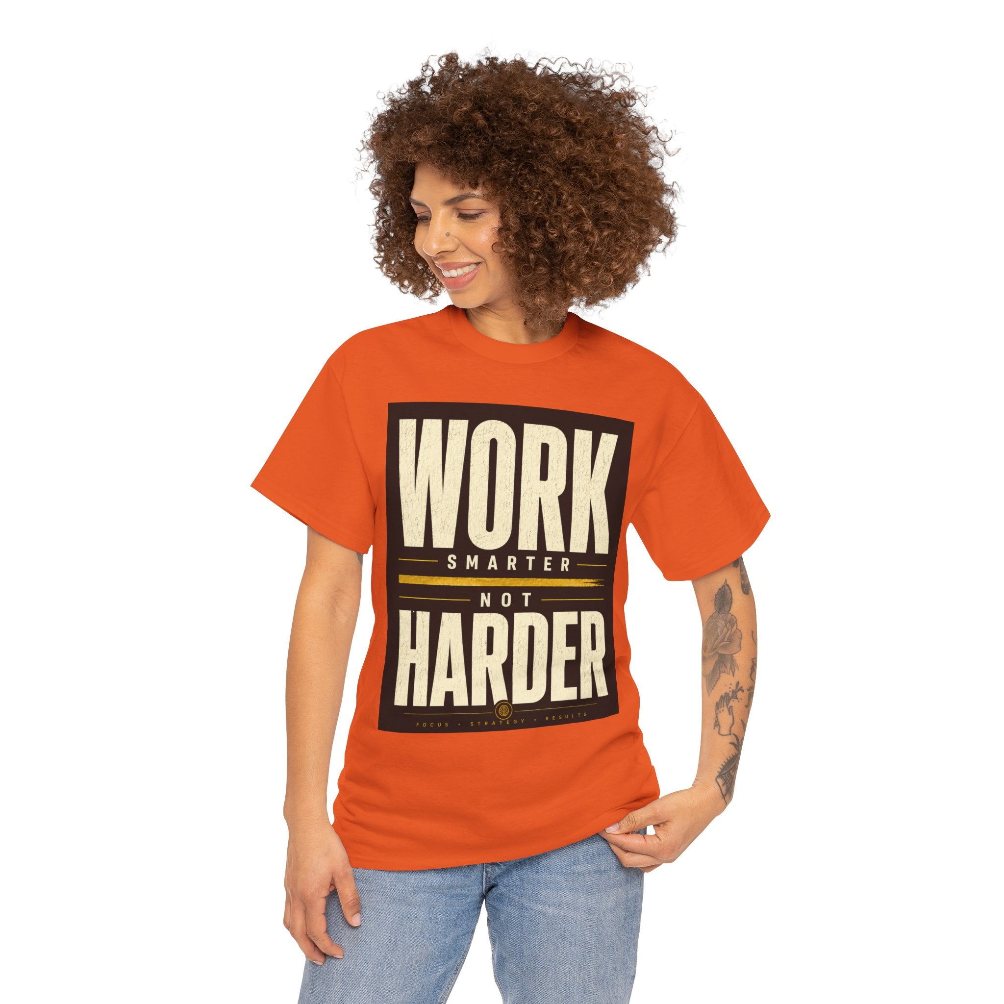 Work Smarter Not Harder T-Shirt – Motivational Quote Graphic Tee for Entrepreneurs & Professionals