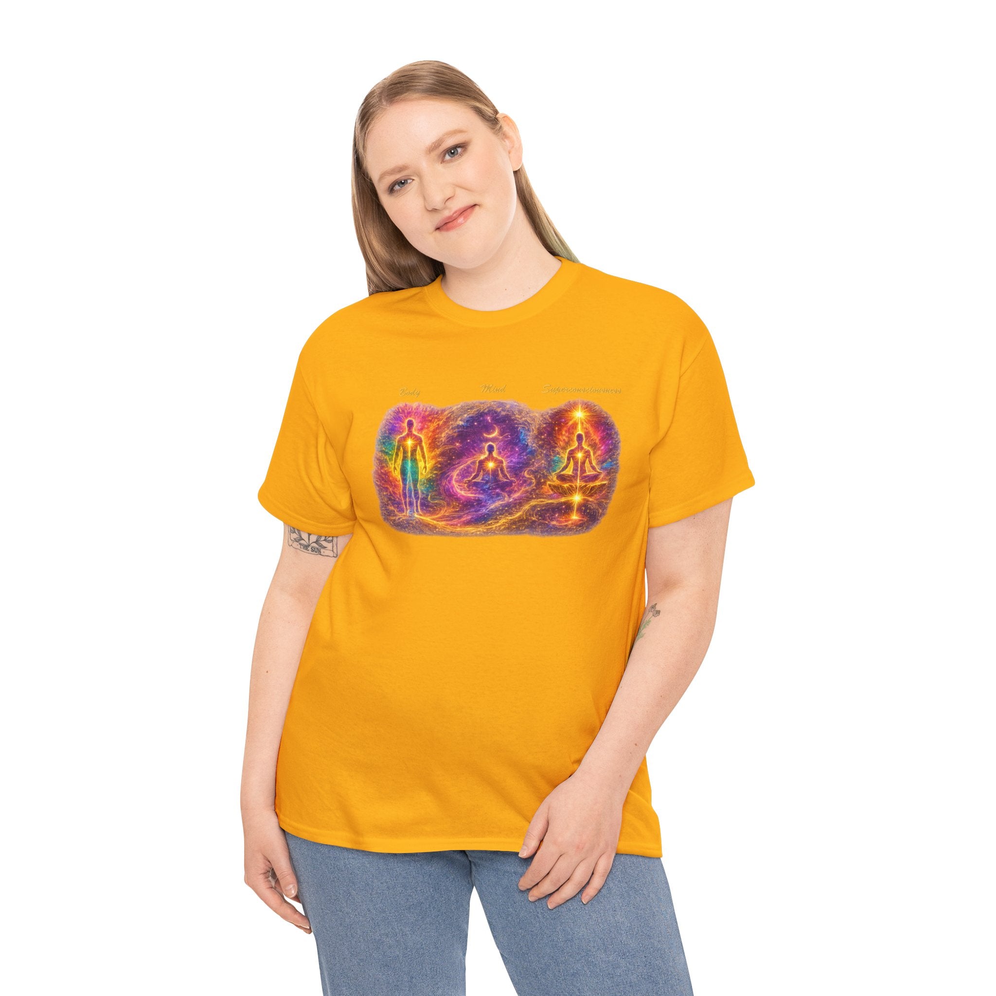 Body Mind Superconsciousness Meditation T Shirt – Chakra Healing Yoga Graphic Tee
