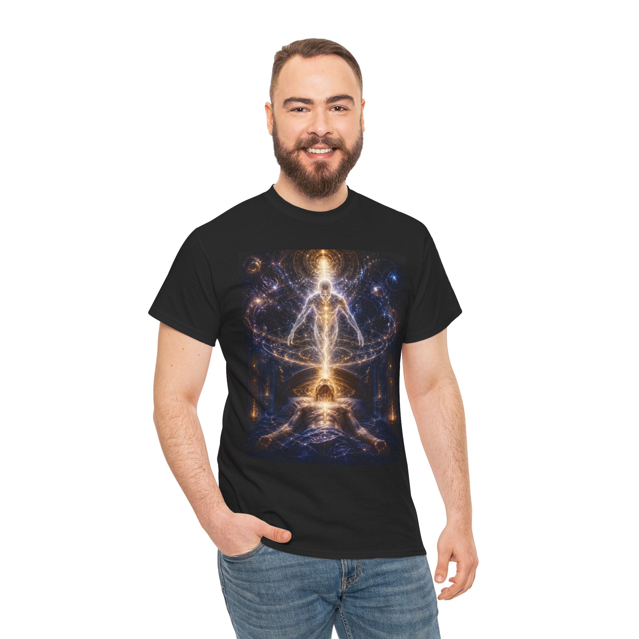 Return to Body Spiritual T Shirt – Cosmic Energy Alignment Meditation Graphic Tee