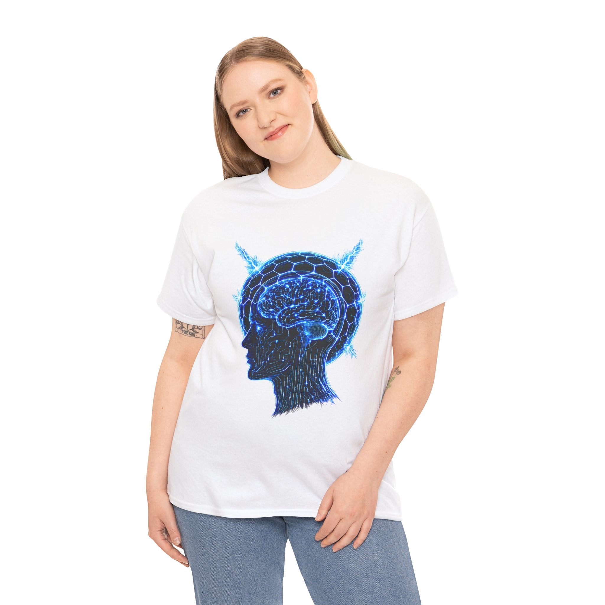 Neural Firewall Cyberpunk Graphic T-Shirt | WildOrbit