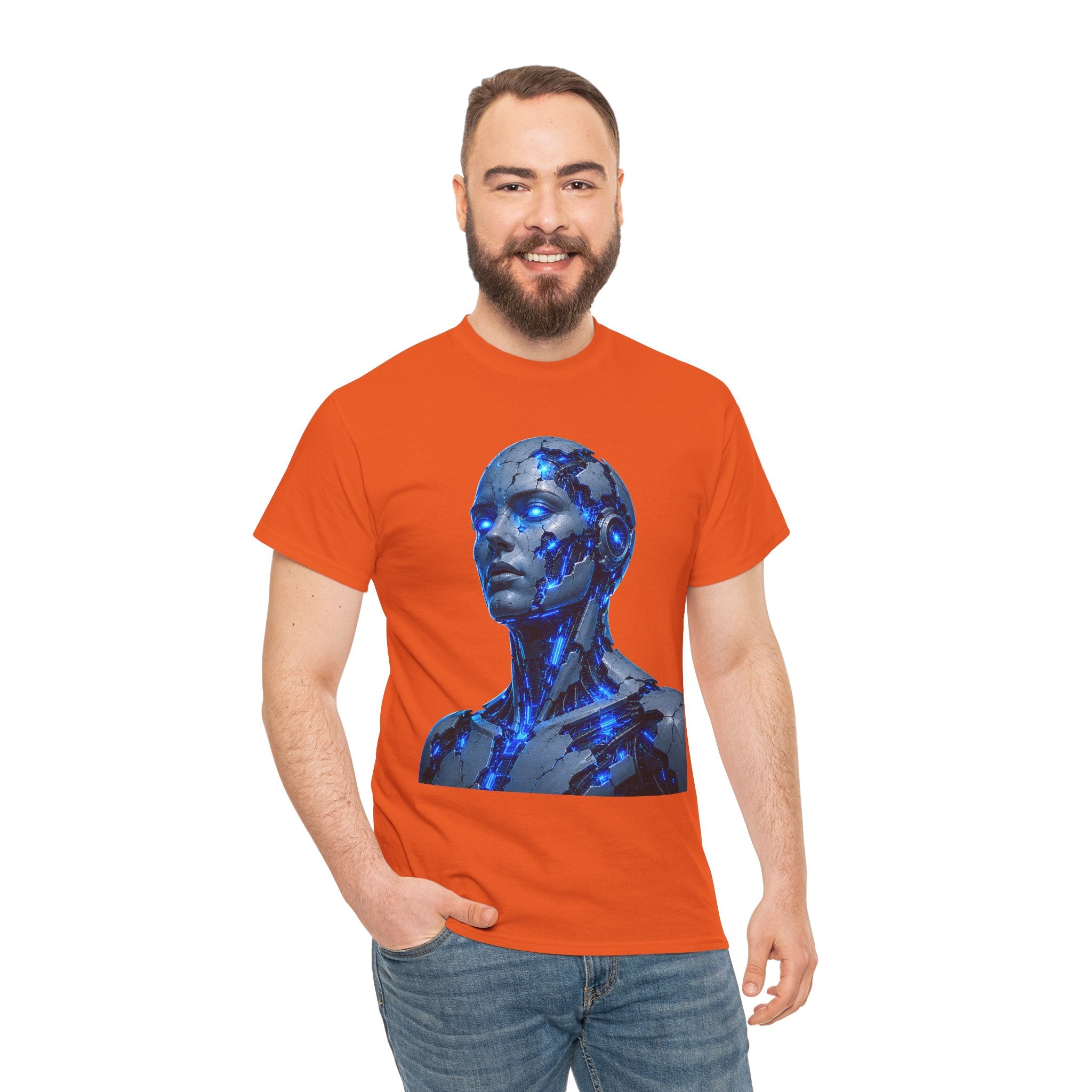 Broken Android Cyberpunk Graphic T-Shirt | WildOrbit