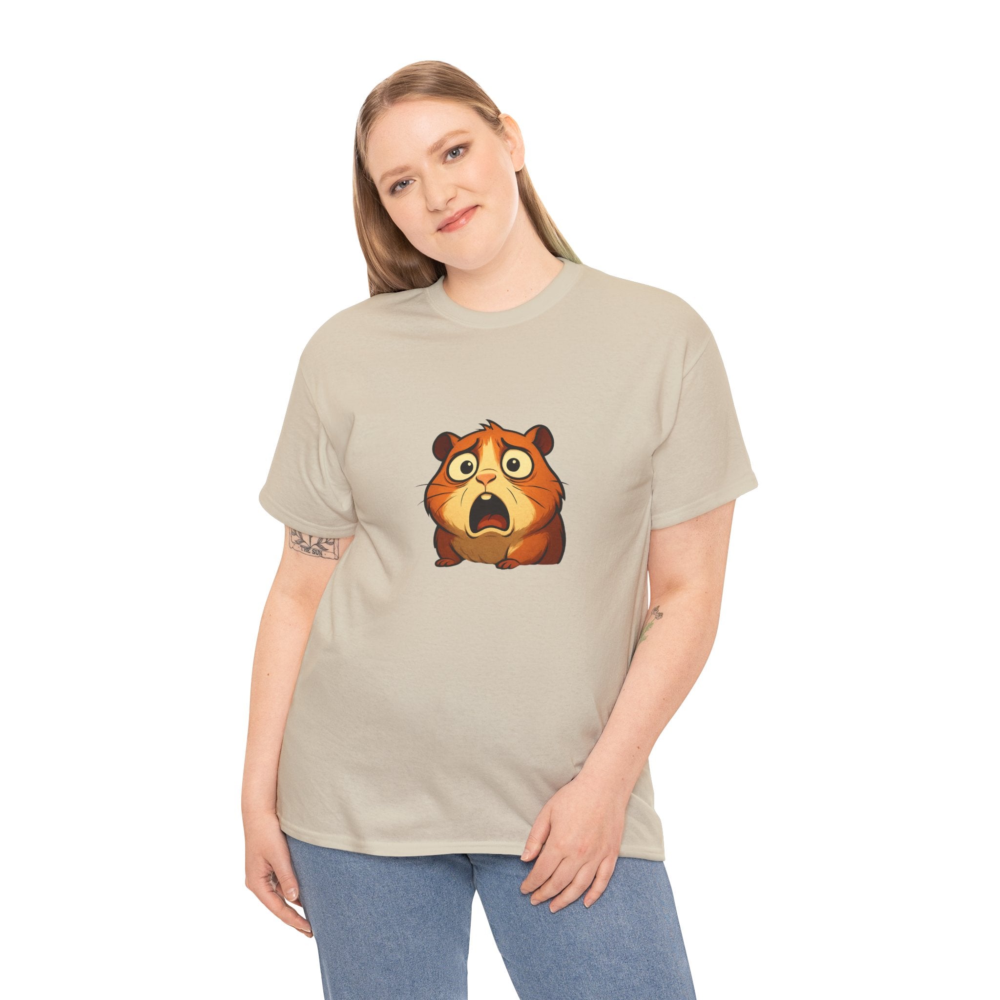 Shocked Hamster T Shirt – Funny Cute Surprised Hamster Graphic Tee