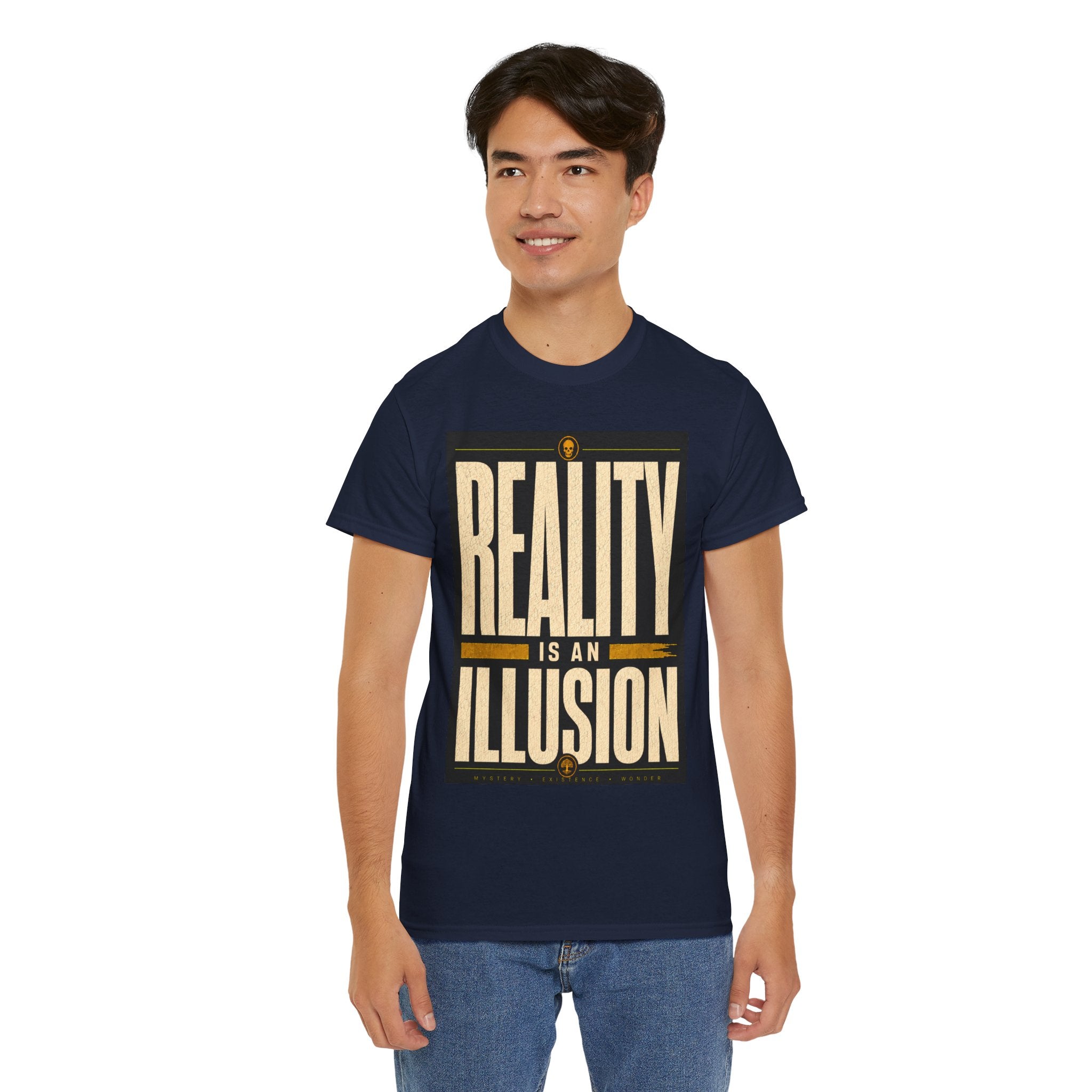 Reality Is An Illusion T Shirt – Philosophical Quote Graphic Tee for Thinkers and Minimalist Streetwear