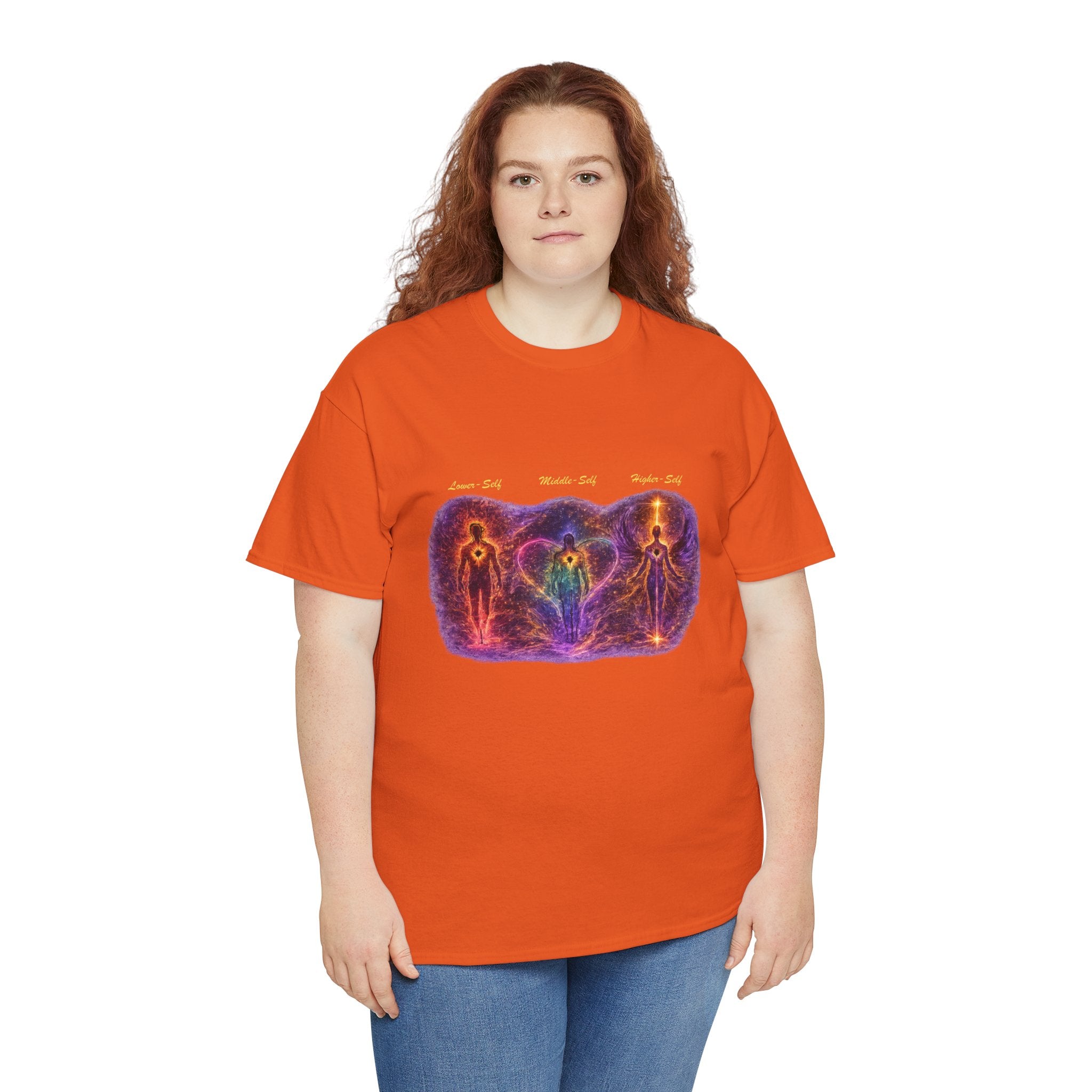Lower Middle Higher Self Mystic Energy Tee — Cosmic Chakra Spirit Artwork T Shirt