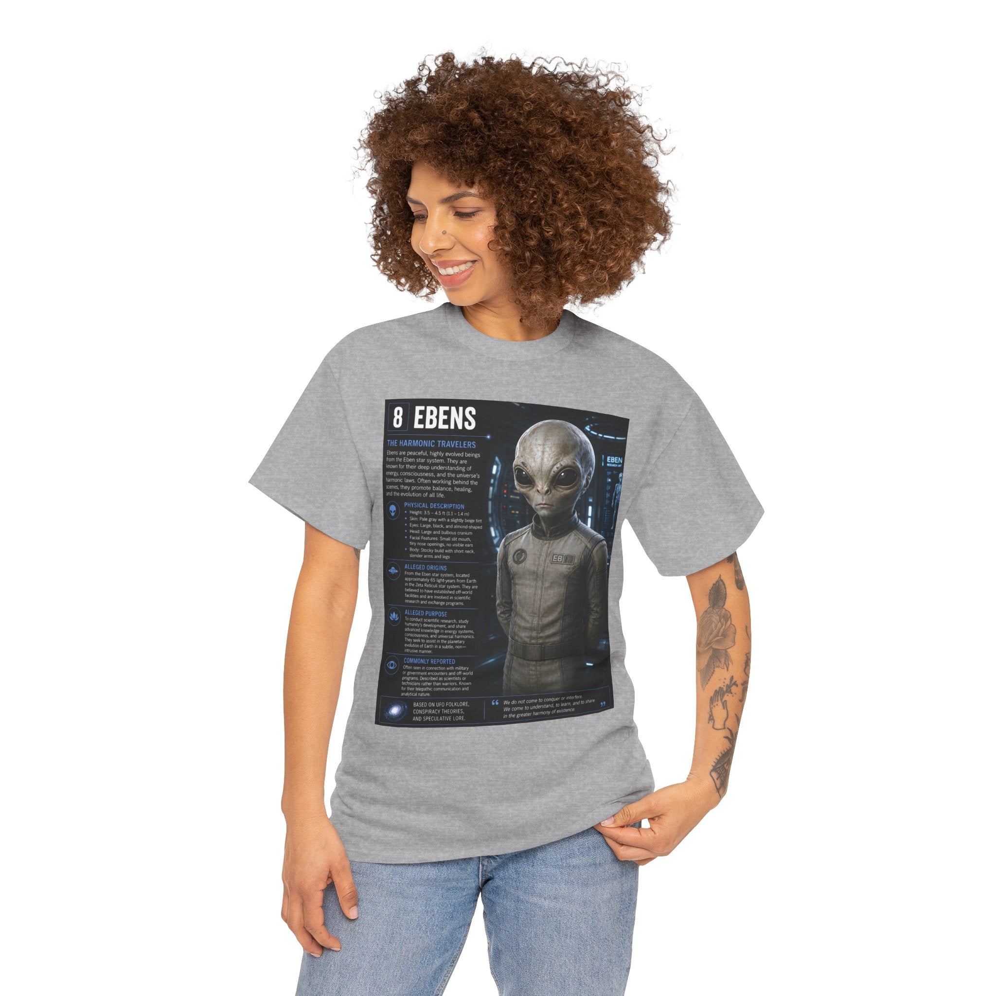 Ebens Alien Species Guide T-Shirt – Ancient Aliens Sci-Fi Graphic Tee for UFO Fans