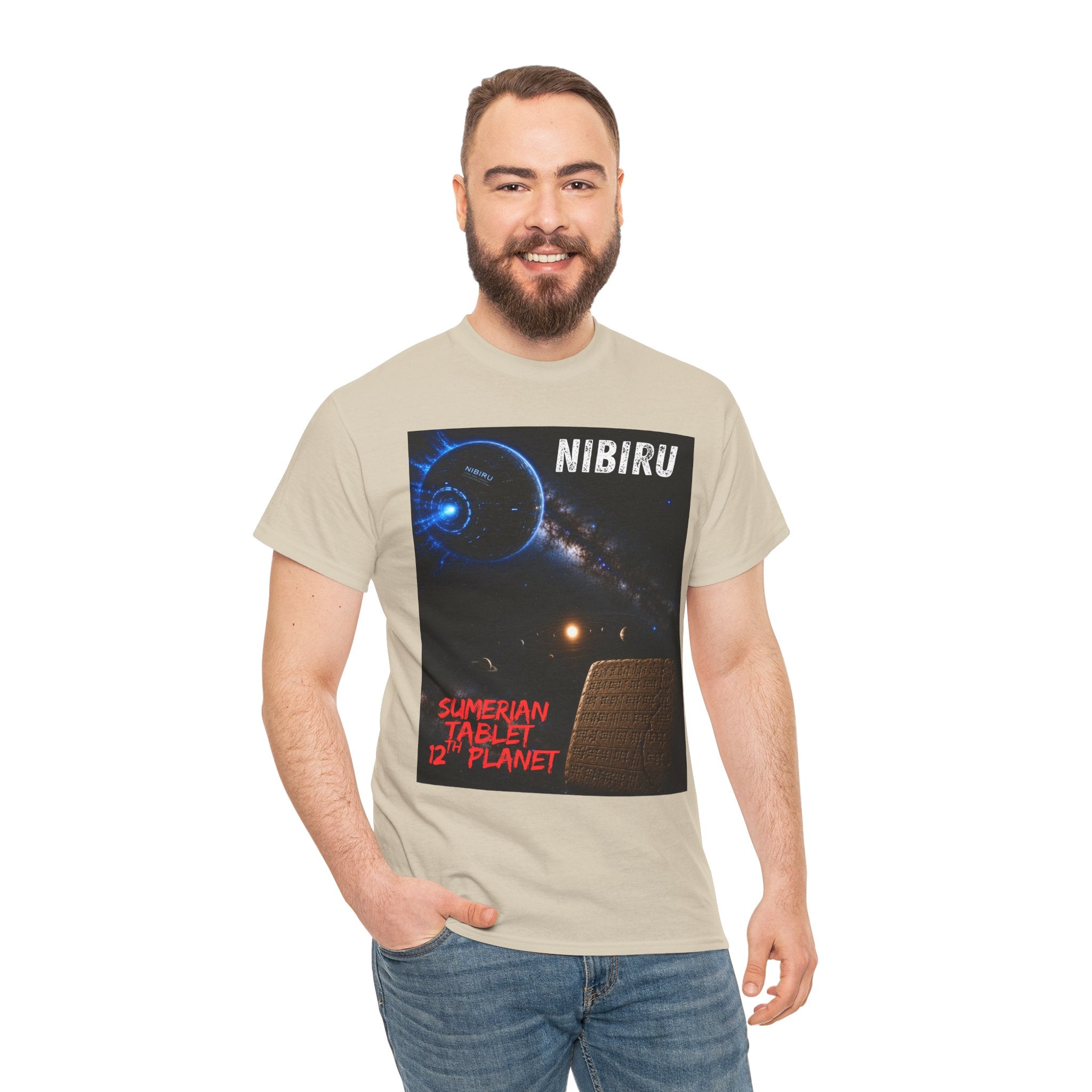 Nibiru 12th Planet T Shirt – Ancient Alien Sumerian Tablet Sci Fi Graphic Tee