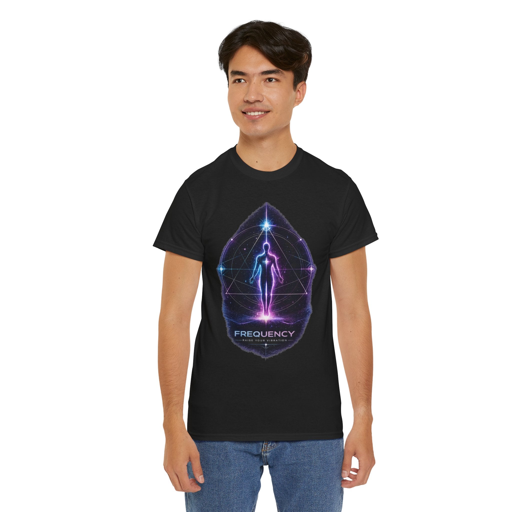 Frequency Vibration T Shirt – Spiritual Awakening Cosmic Energy Graphic Shirt