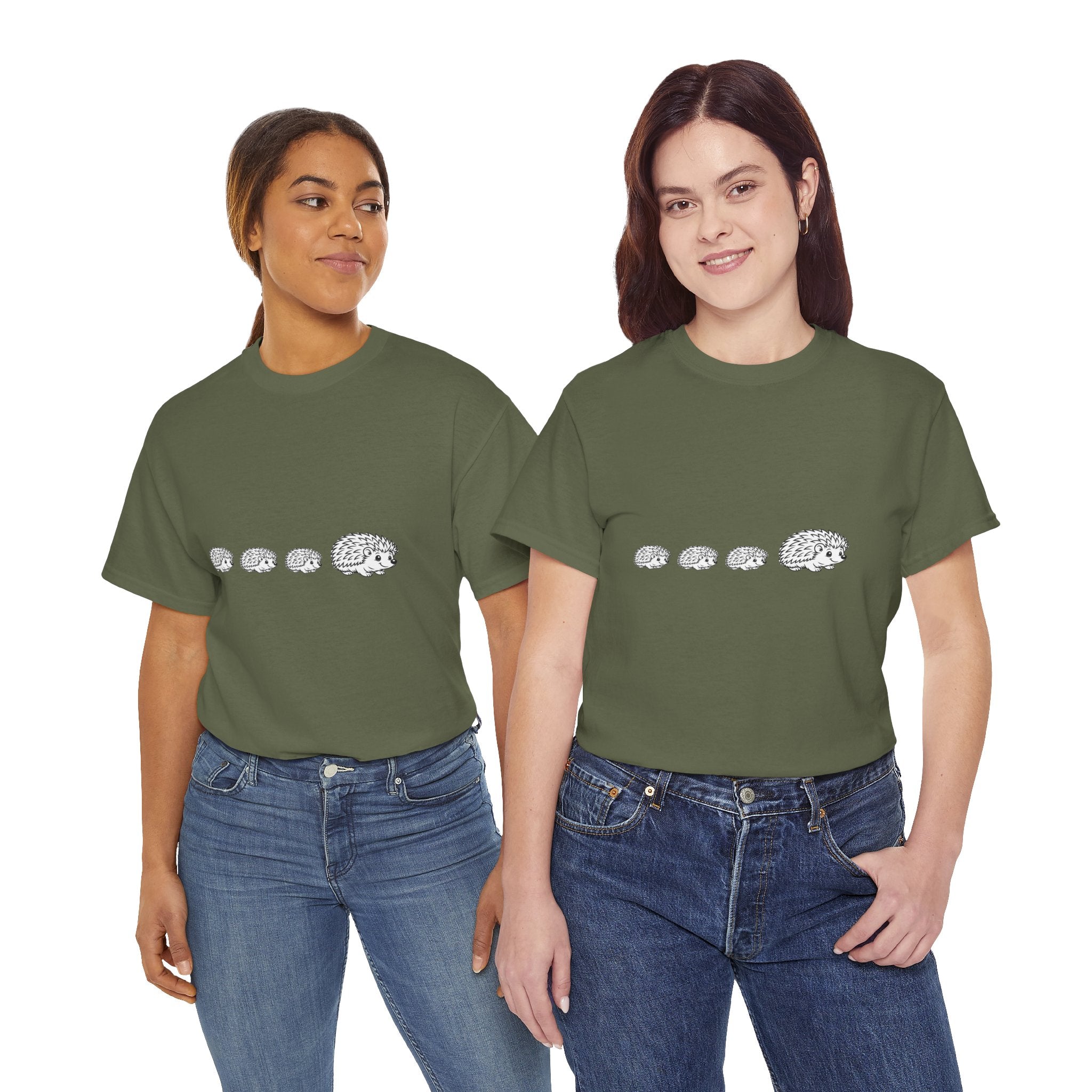 Cute Hedgehog Train T Shirt – Funny Growing Hedgehog Graphic Tee for Animal Lovers
