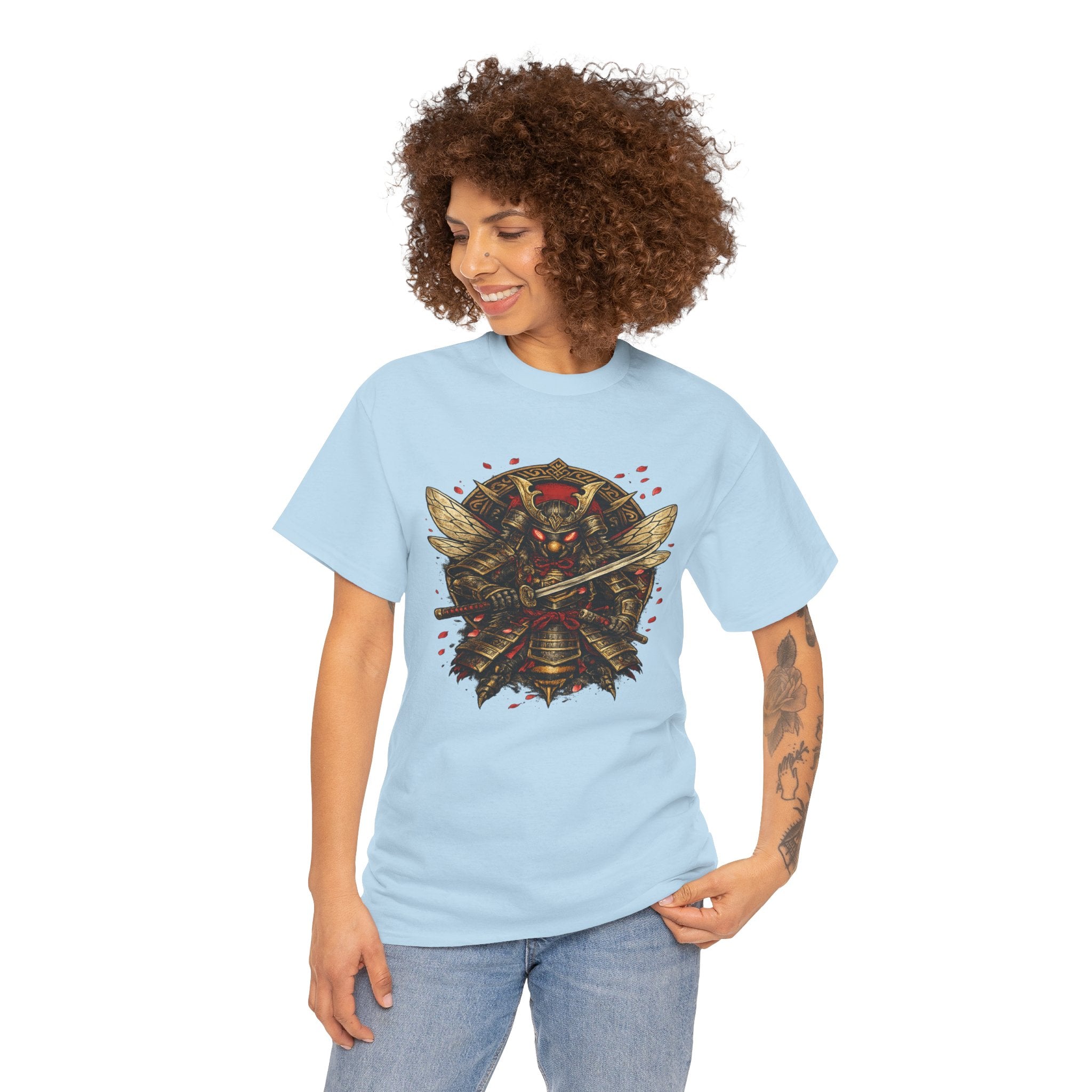 Samurai Bee T Shirt – Japanese Warrior Bee Graphic Tee