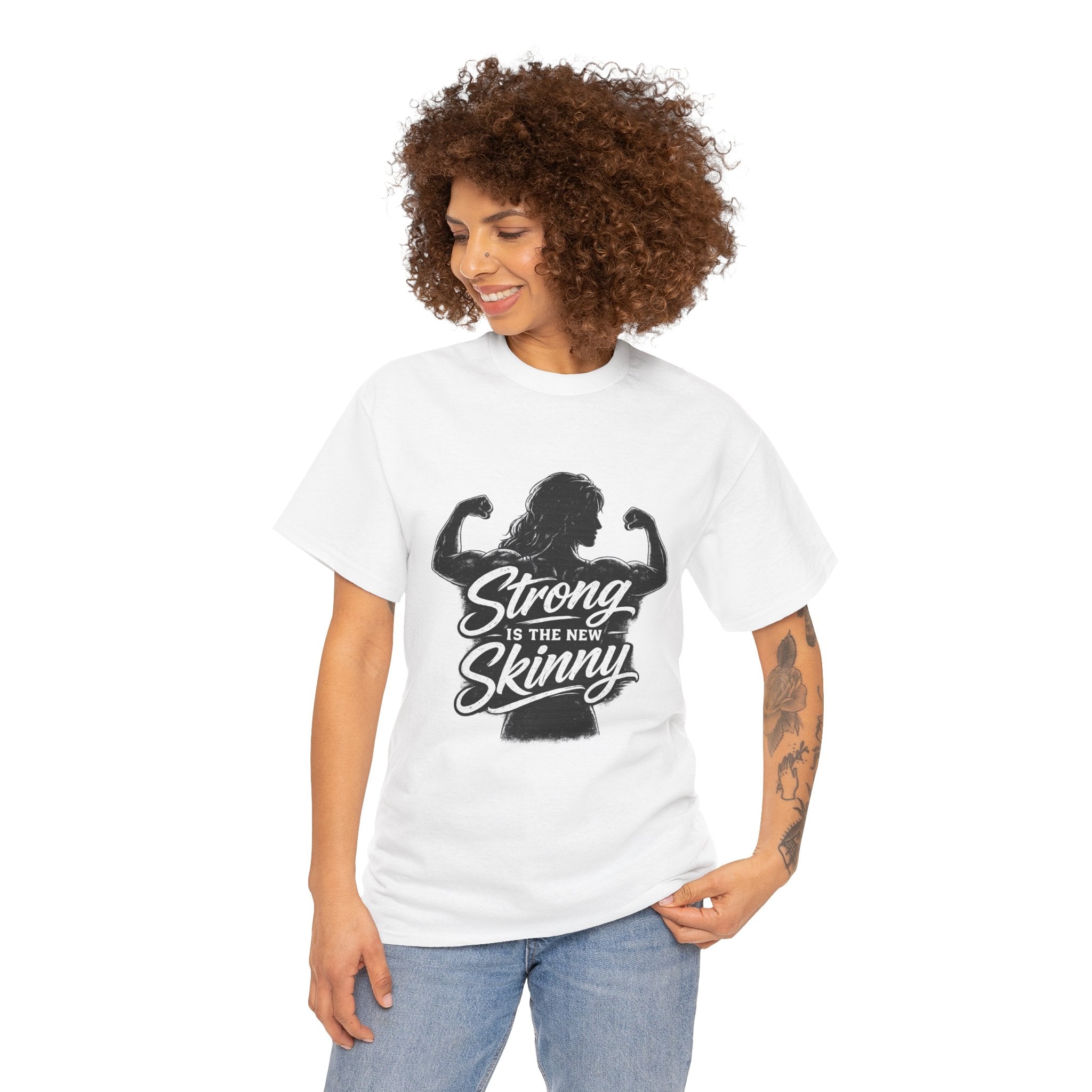 Strong Is The New Skinny T-Shirt | Women's Empowerment Gym Shirt | Weightlifting Gift for Her