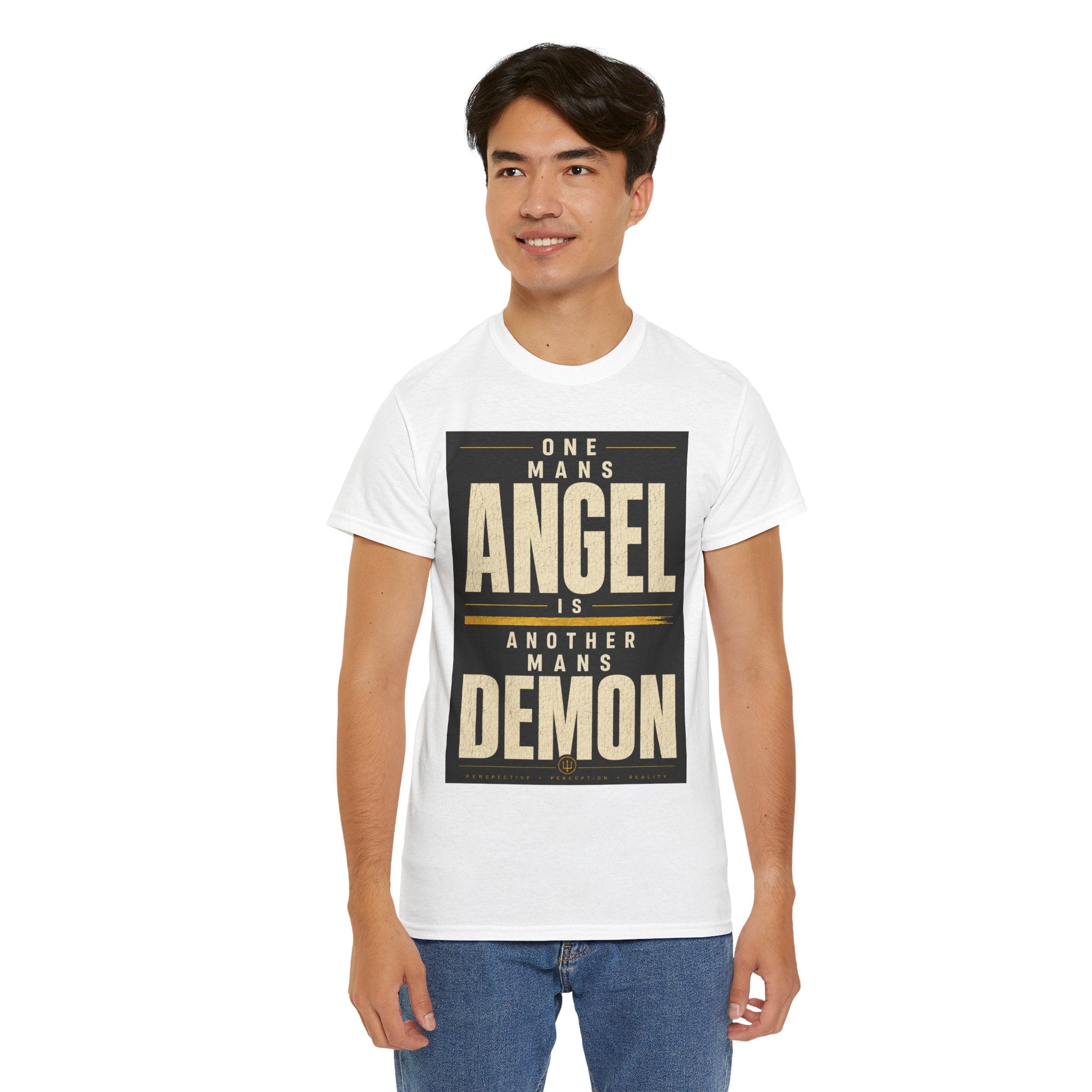 One Man’s Angel Is Another Man’s Demon T Shirt – Philosophical Statement Graphic Tee