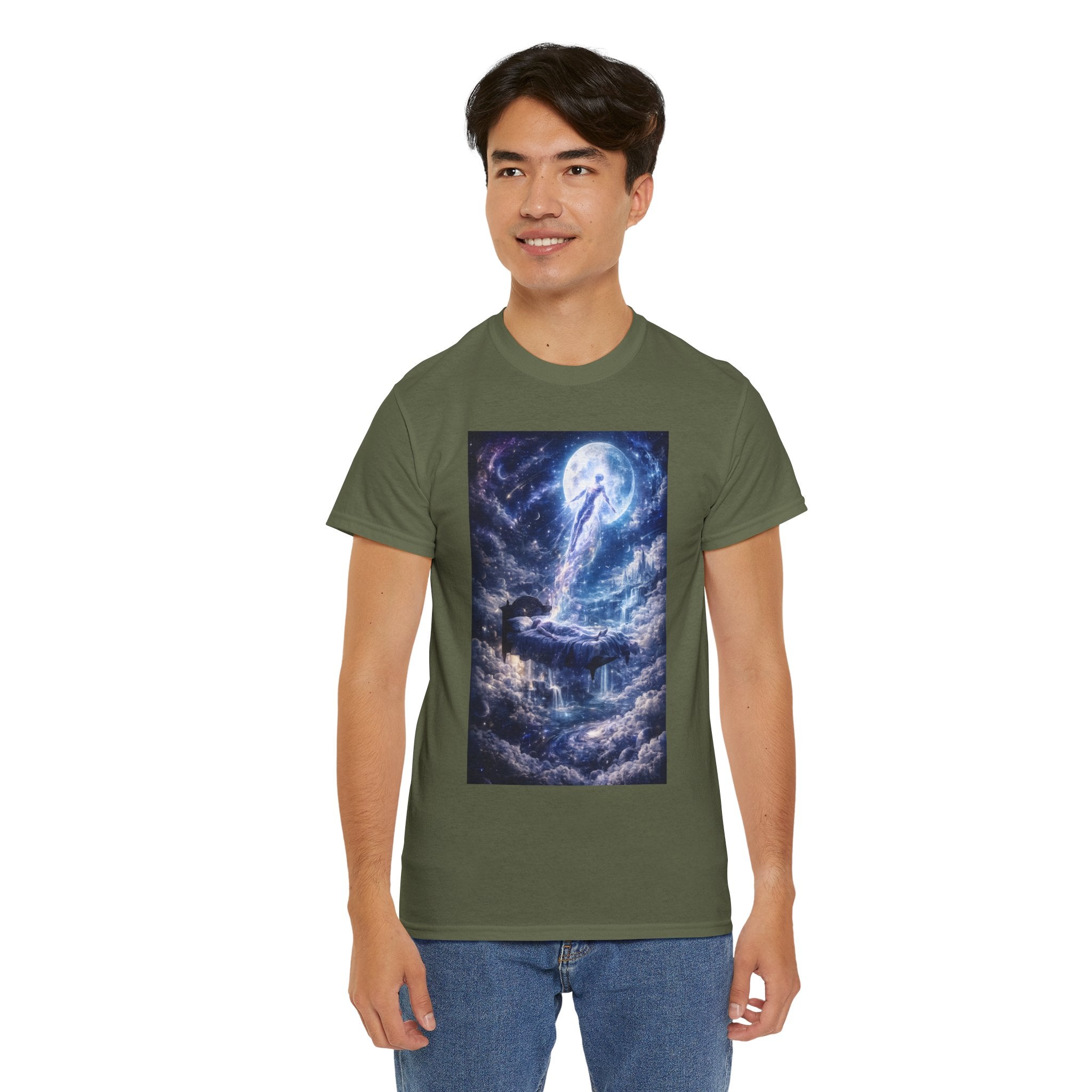 Lucid Exit Spiritual Graphic T Shirt – Celestial Cosmic Dreamscape Tee