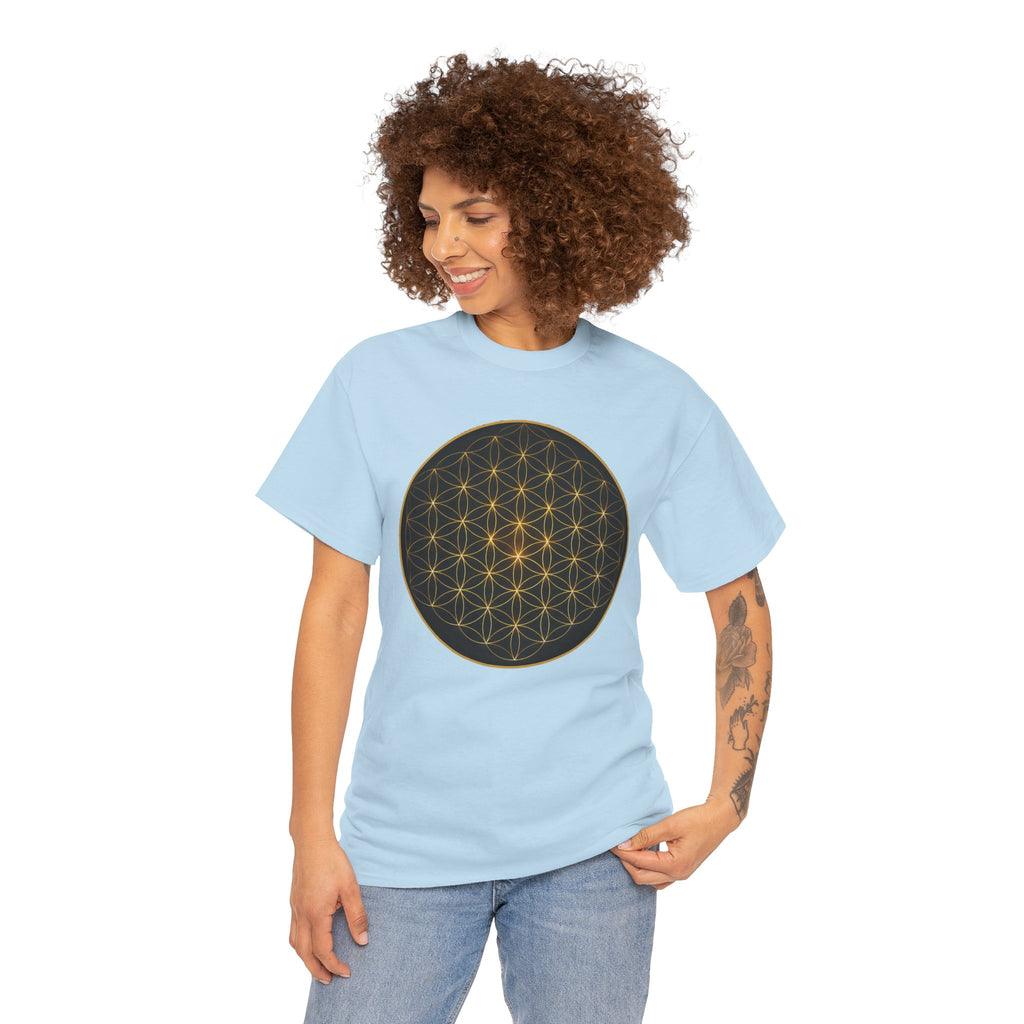 Flower of Life Illustration T-Shirt – Sacred Geometry Connection Graphic Tee