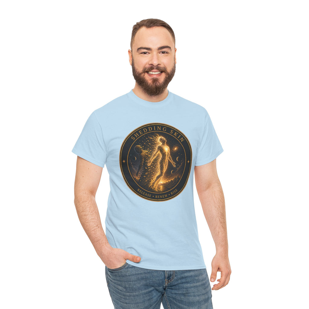 Shedding Skin Badge T-Shirt – Spiritual Renewal Graphic Tee
