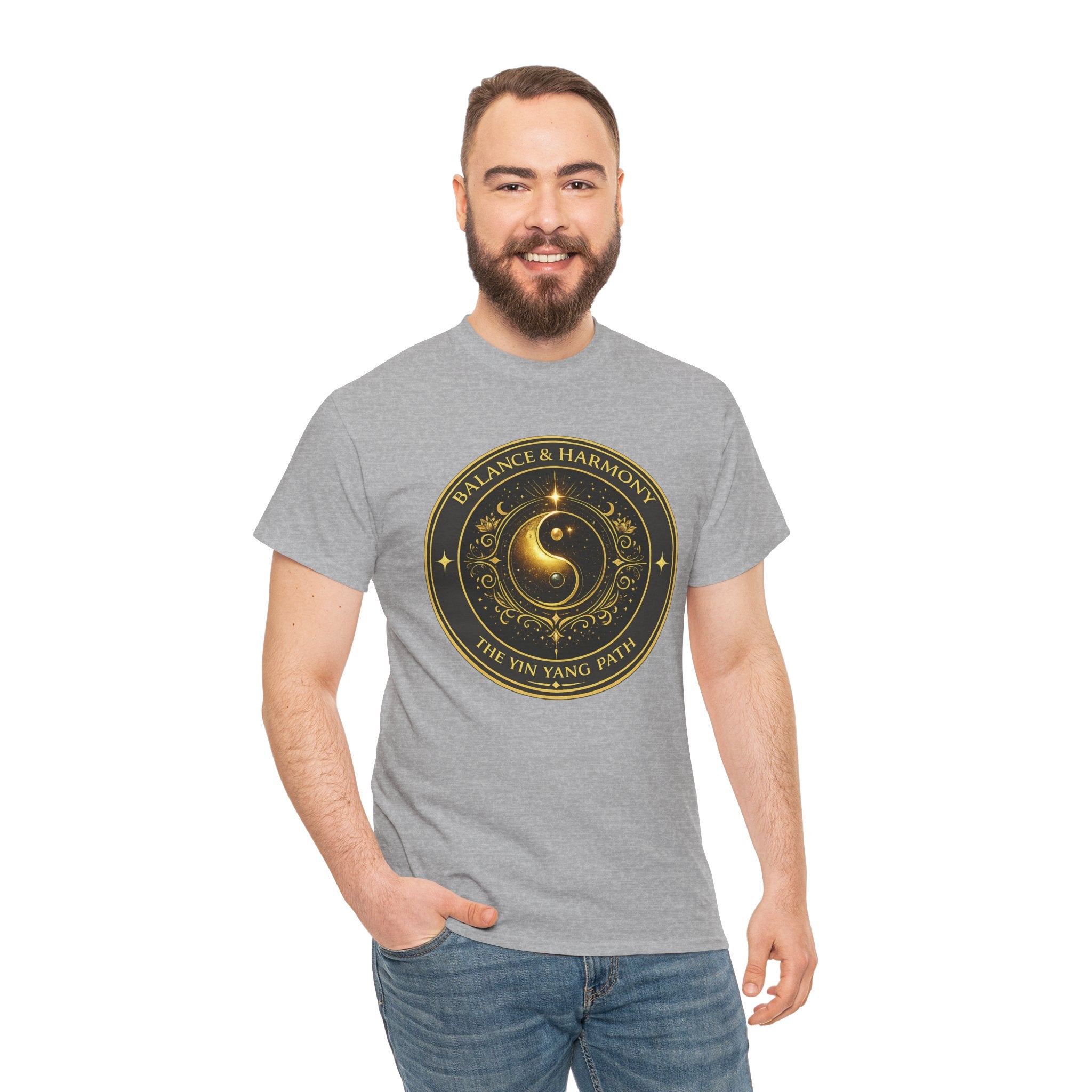 Balance & Harmony Yin Yang T-Shirt – Celestial Sacred Symbol Graphic Tee
