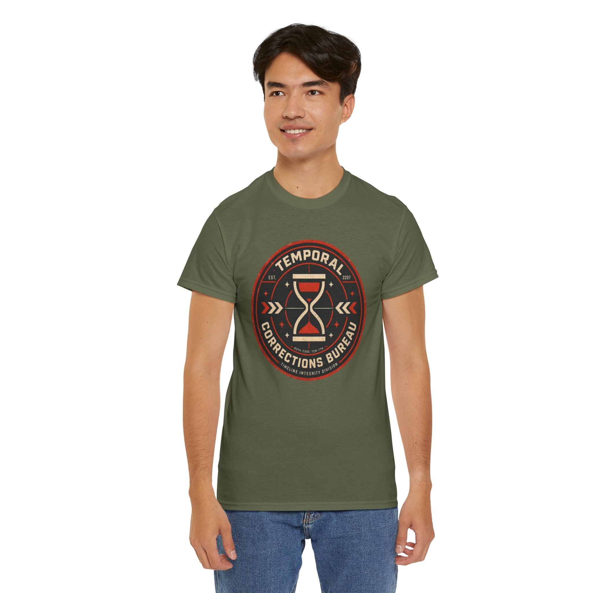 Time Travel Bureau Graphic T Shirt – Temporal Corrections Retro Futurism Sci Fi Tee