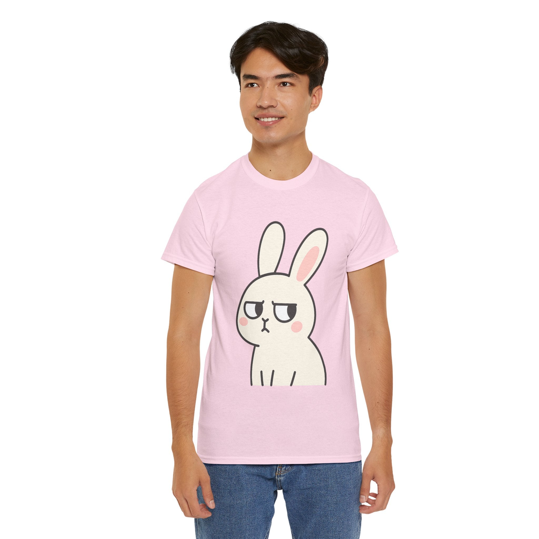 Cute Grumpy Bunny T Shirt – Funny Cartoon Rabbit Graphic Tee