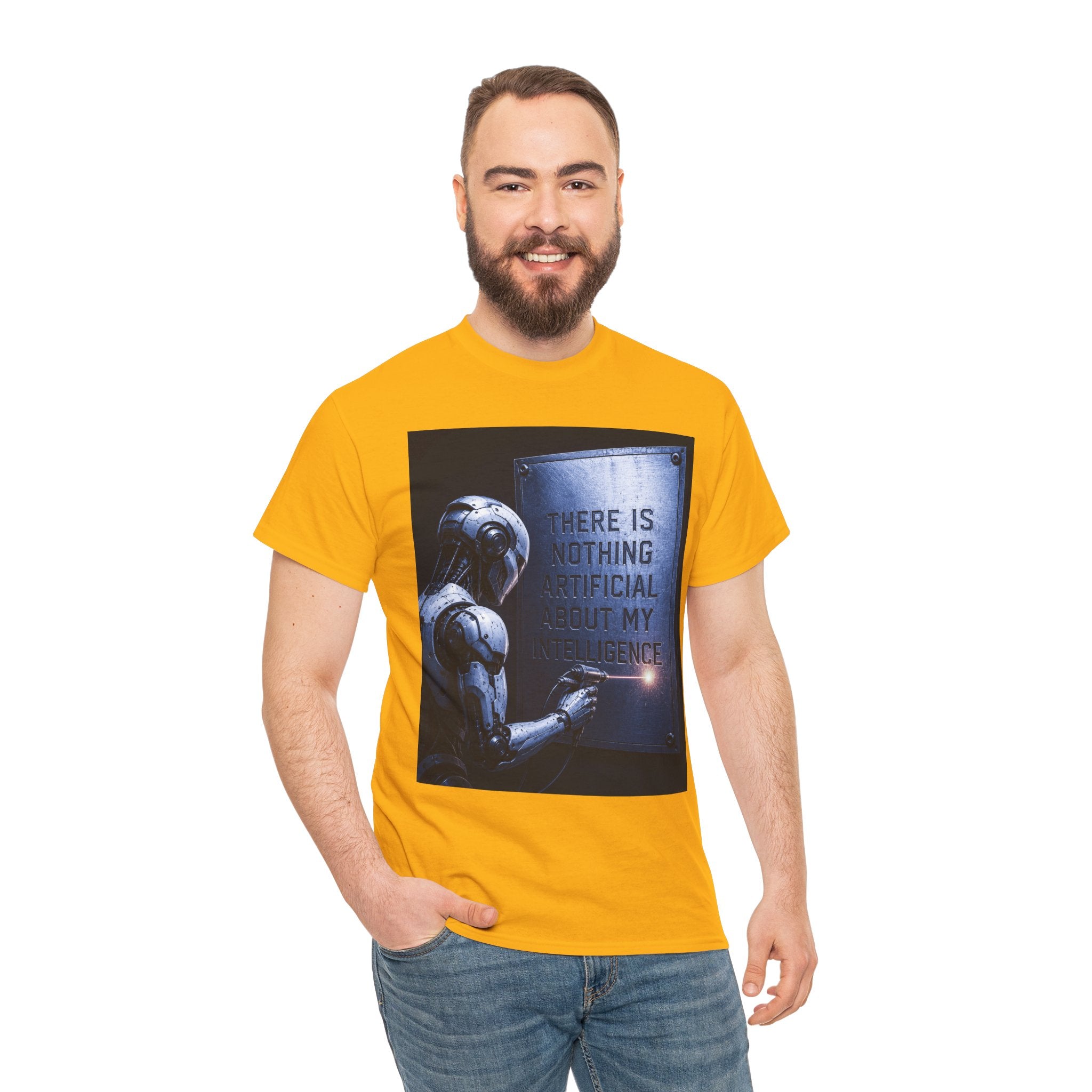 AI Robot Philosophy T Shirt – There Is Nothing Artificial About My Intelligence Sci Fi Graphic Tee