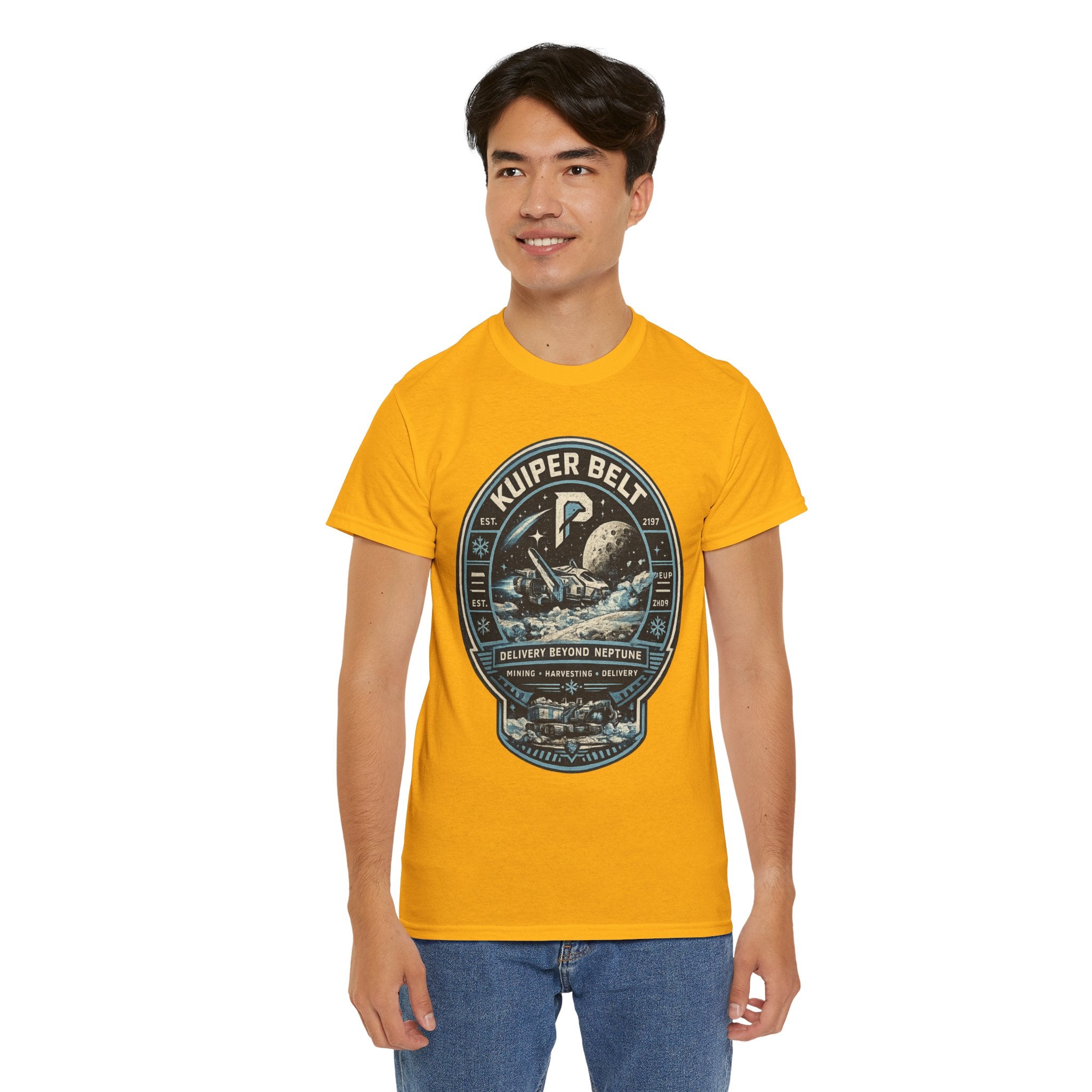 Kuiper Belt Space Exploration T Shirt – Retro Sci Fi Astronaut Graphic Tee