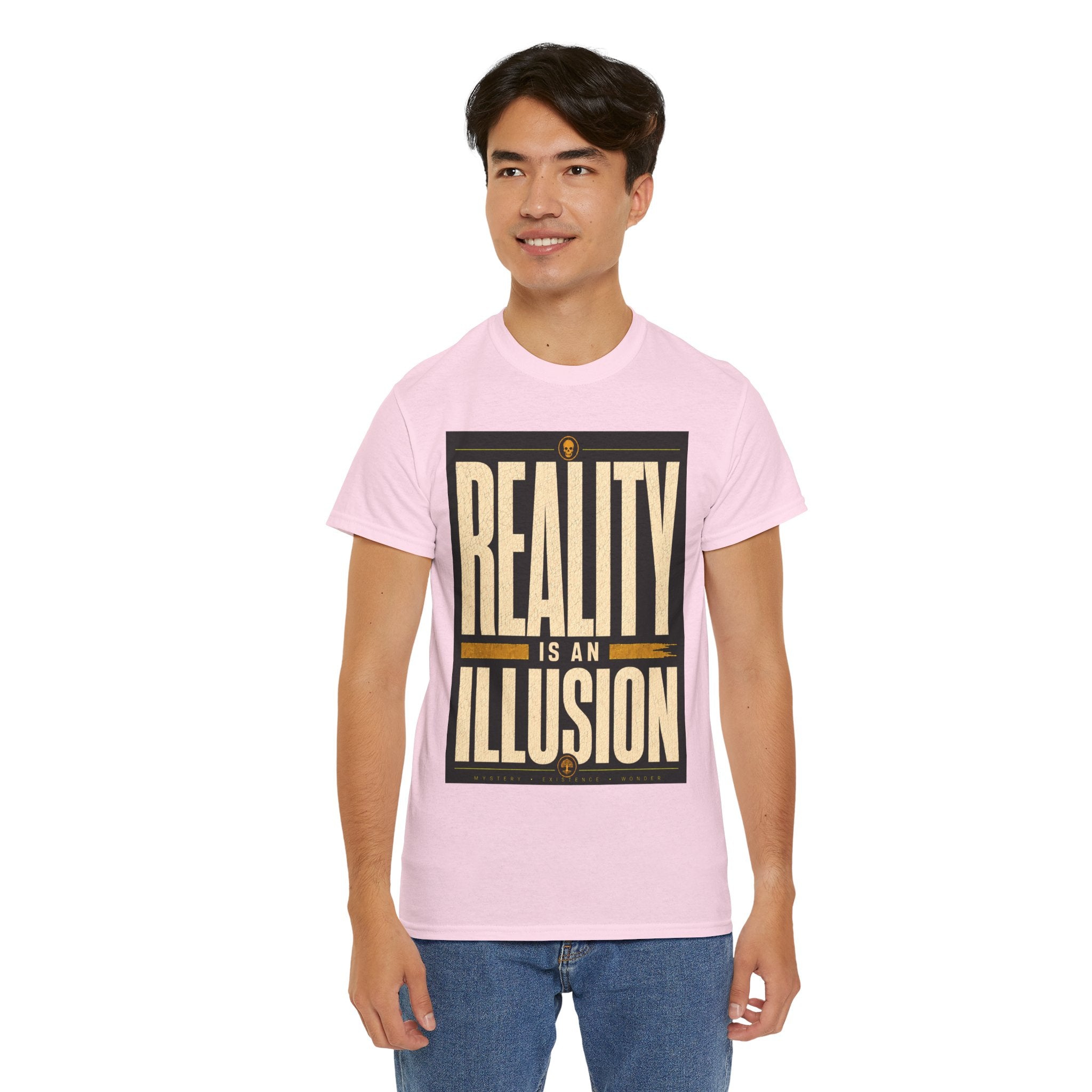 Reality Is An Illusion T Shirt – Philosophical Quote Graphic Tee for Thinkers and Minimalist Streetwear