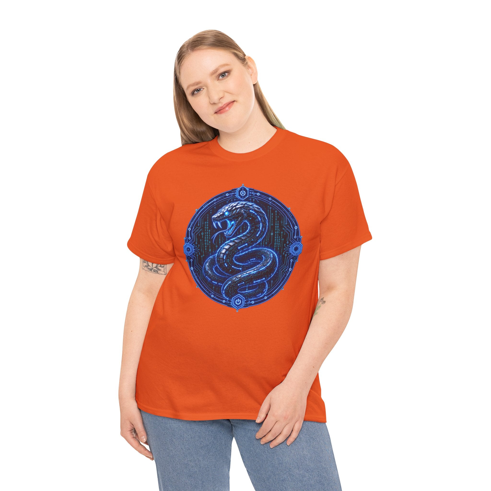 Cyber Serpent Cyberpunk Graphic T-Shirt | WildOrbit