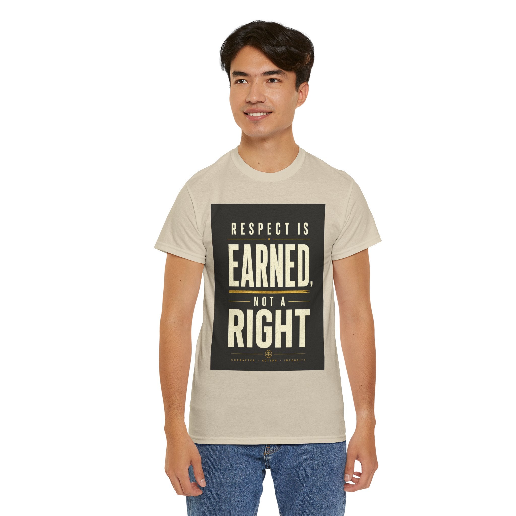 Respect Is Earned Not a Right T Shirt – Motivational Quote Graphic Tee for Men & Women