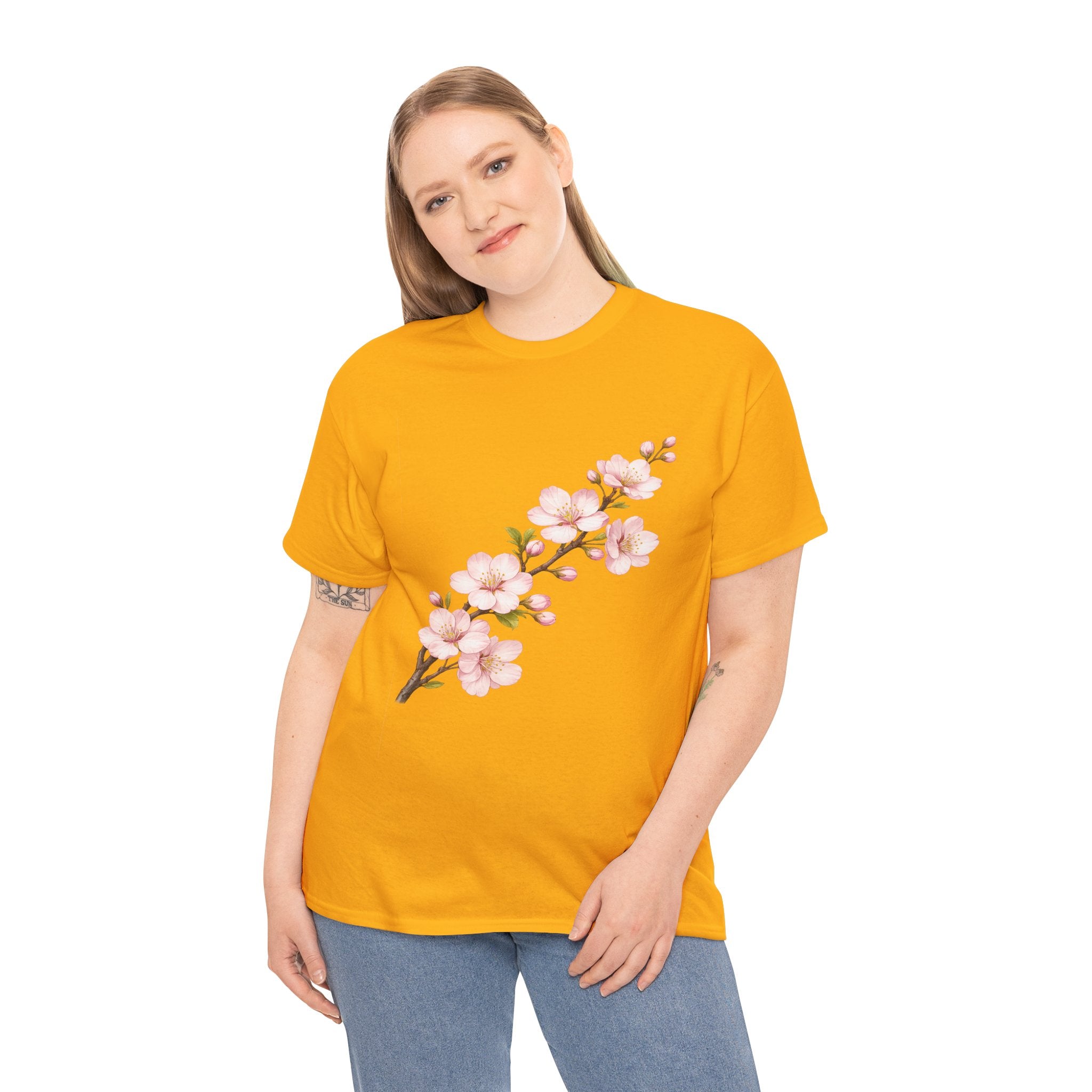 Sakura Cherry Blossom T Shirt – Pink Floral Branch Graphic Tee for Nature Lovers
