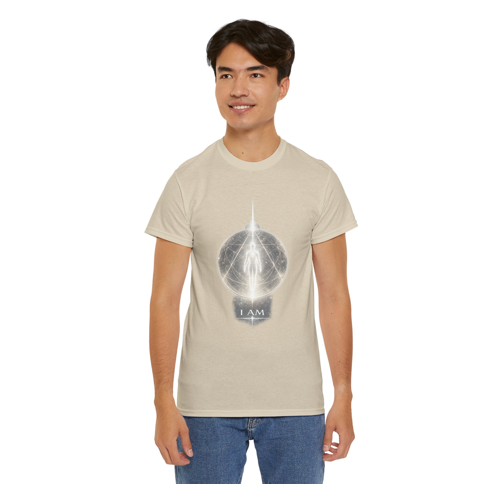 I AM Spiritual Energy T Shirt – Cosmic Light Being Meditation Graphic Tee