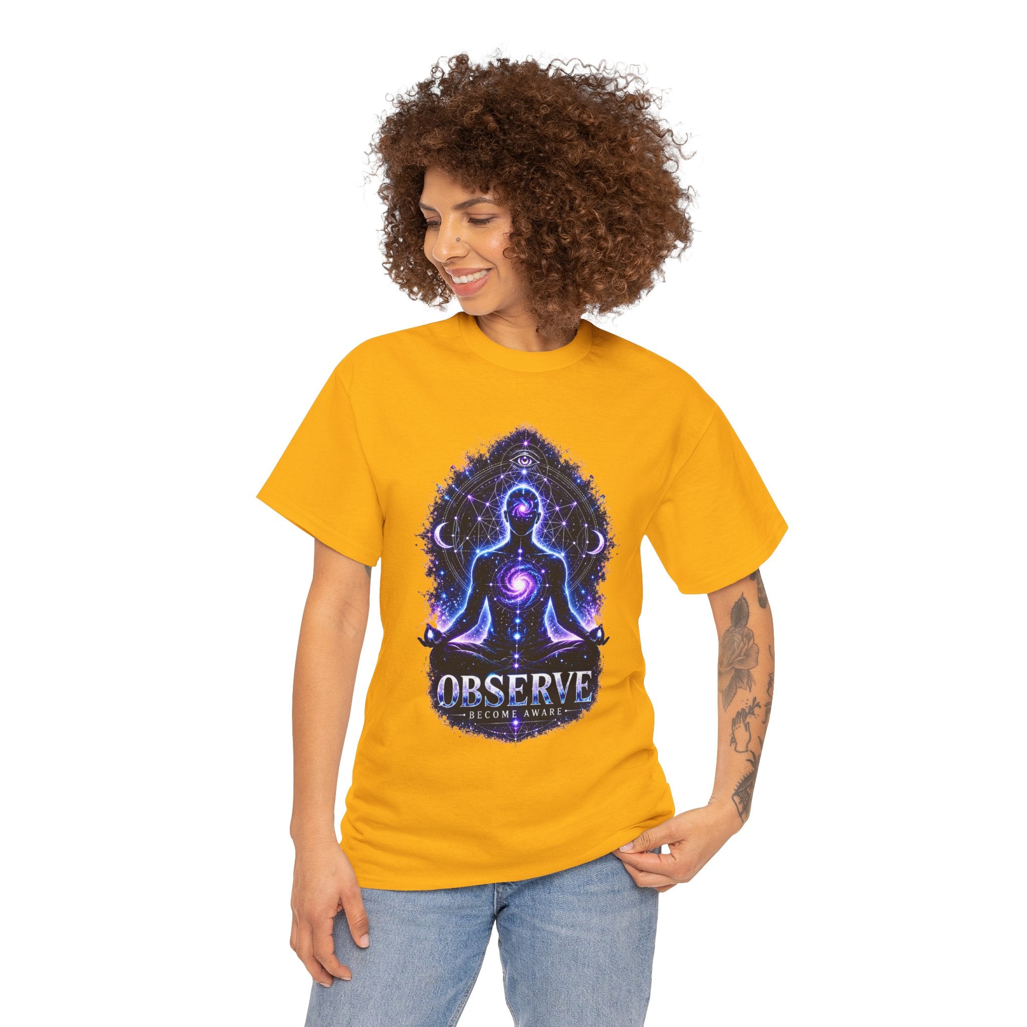 Observe Meditation T Shirt – Third Eye Chakra Spiritual Yoga Graphic Tee