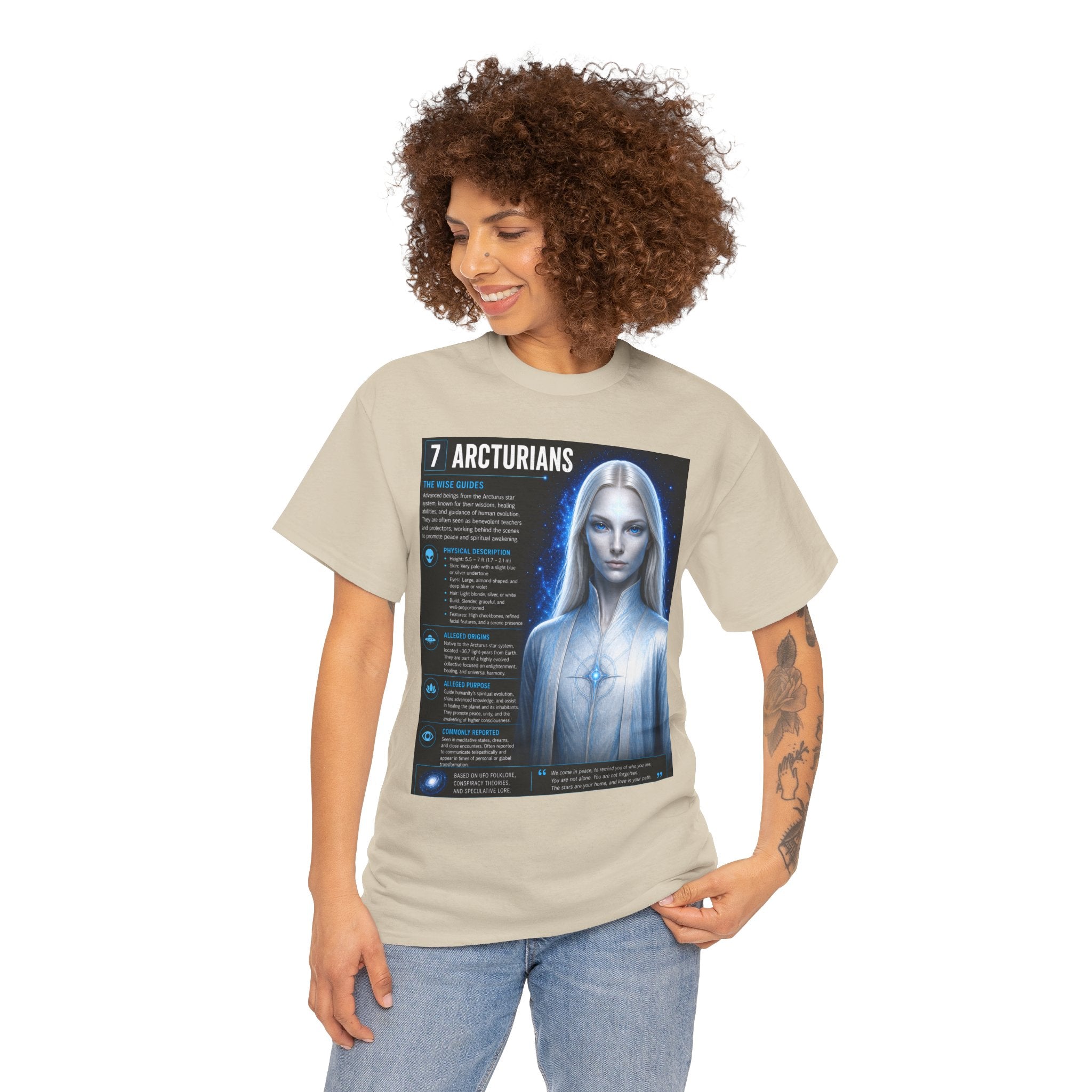 Arcturians Alien T-Shirt – Ancient Aliens Sci-Fi Informational Graphic Tee for UFO Fans