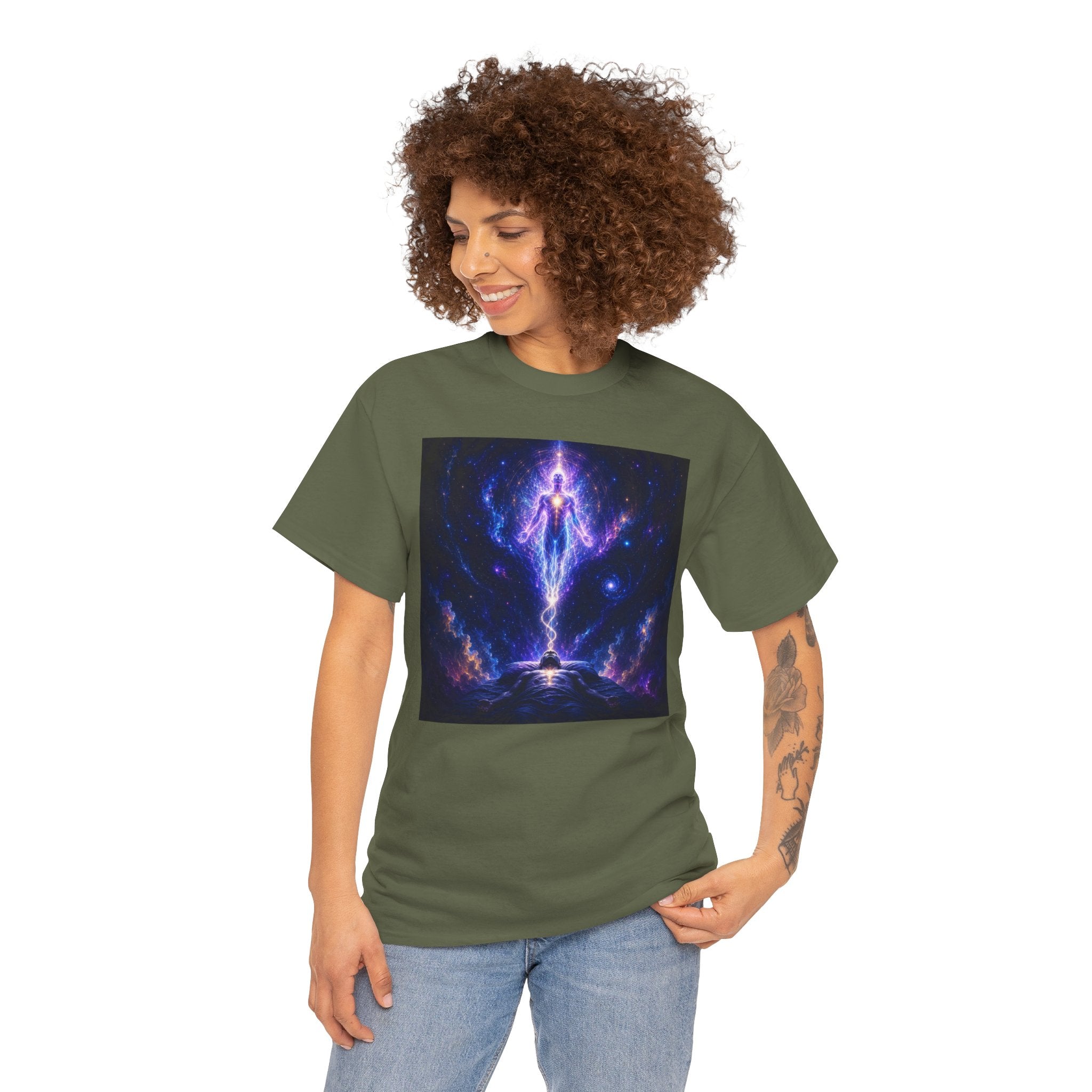 The Separation Spiritual Ascension Tee — Cosmic Energy Meditation Graphic T Shirt
