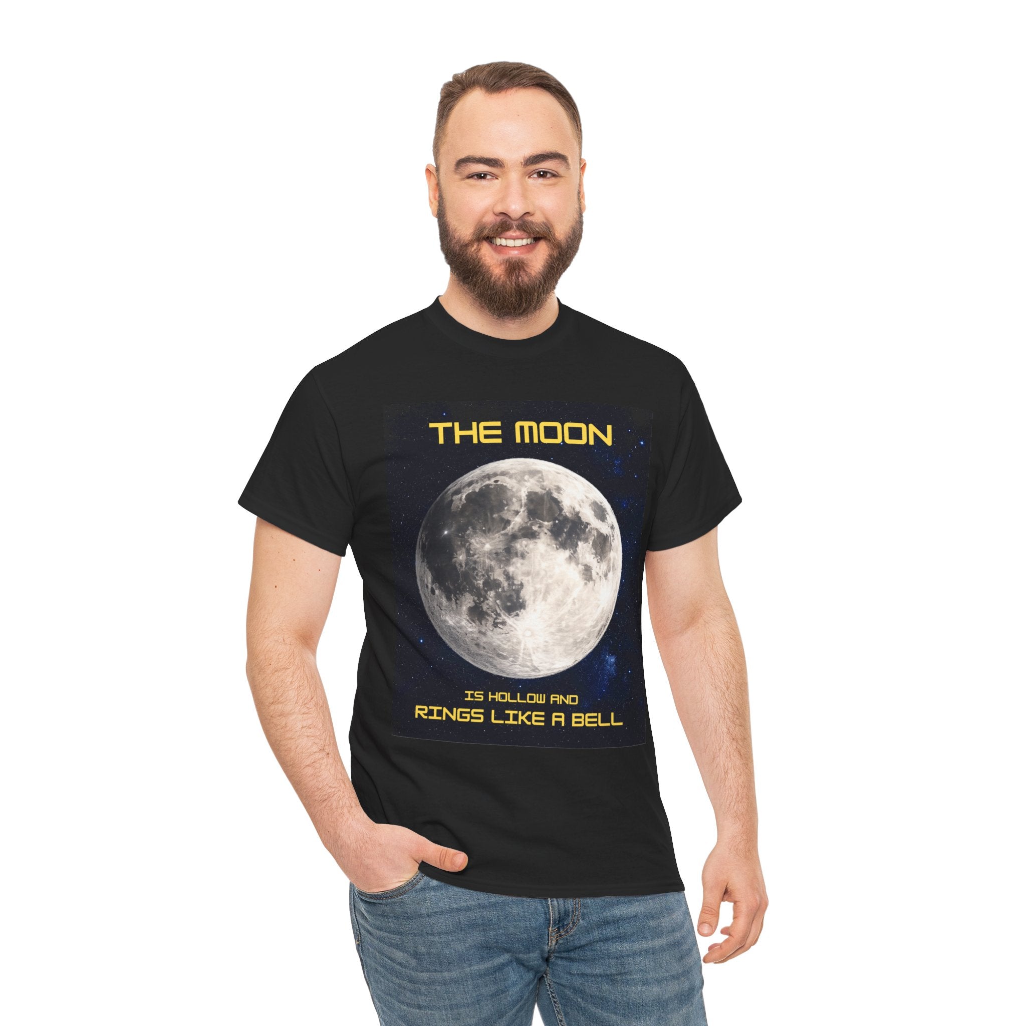 The Moon Is Hollow and Rings Like a Bell T-Shirt – Ancient Aliens Moon Theory Sci-Fi Graphic Tee