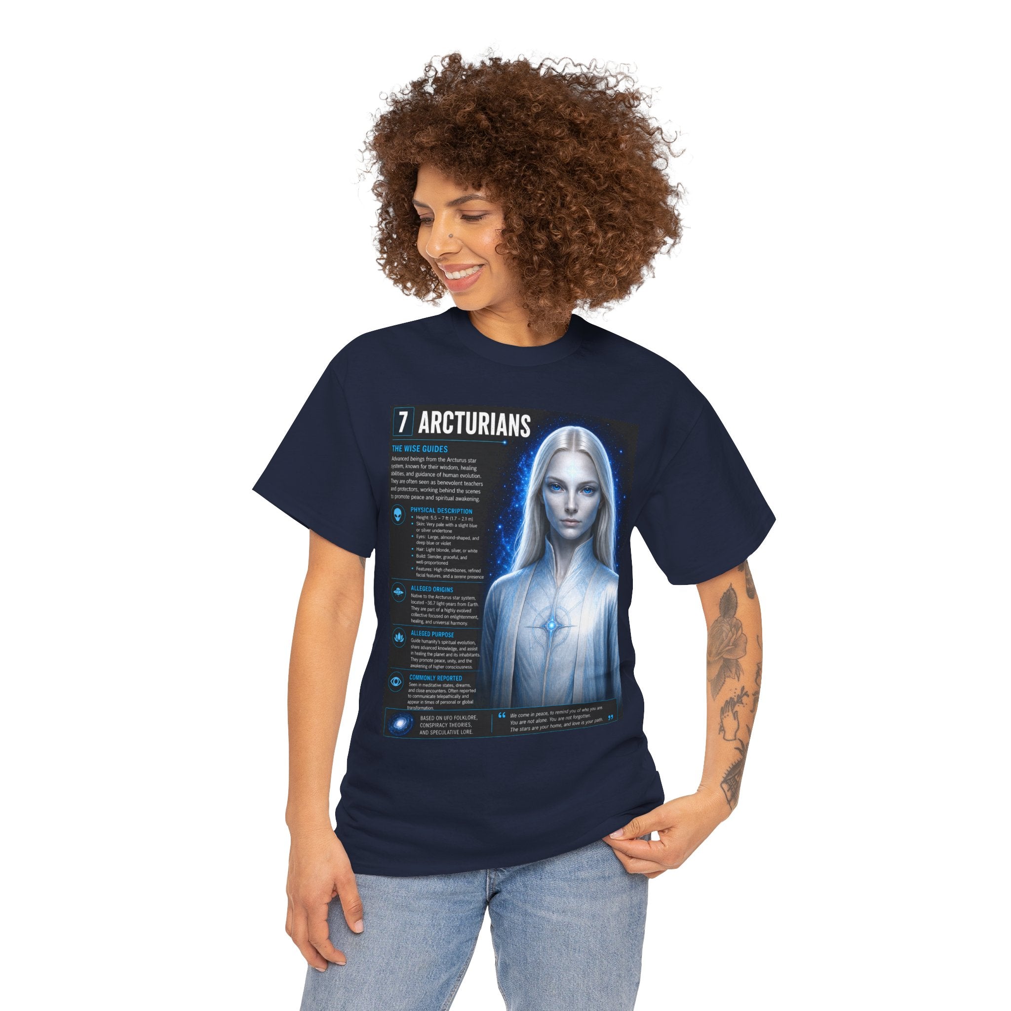 Arcturians Alien T-Shirt – Ancient Aliens Sci-Fi Informational Graphic Tee for UFO Fans