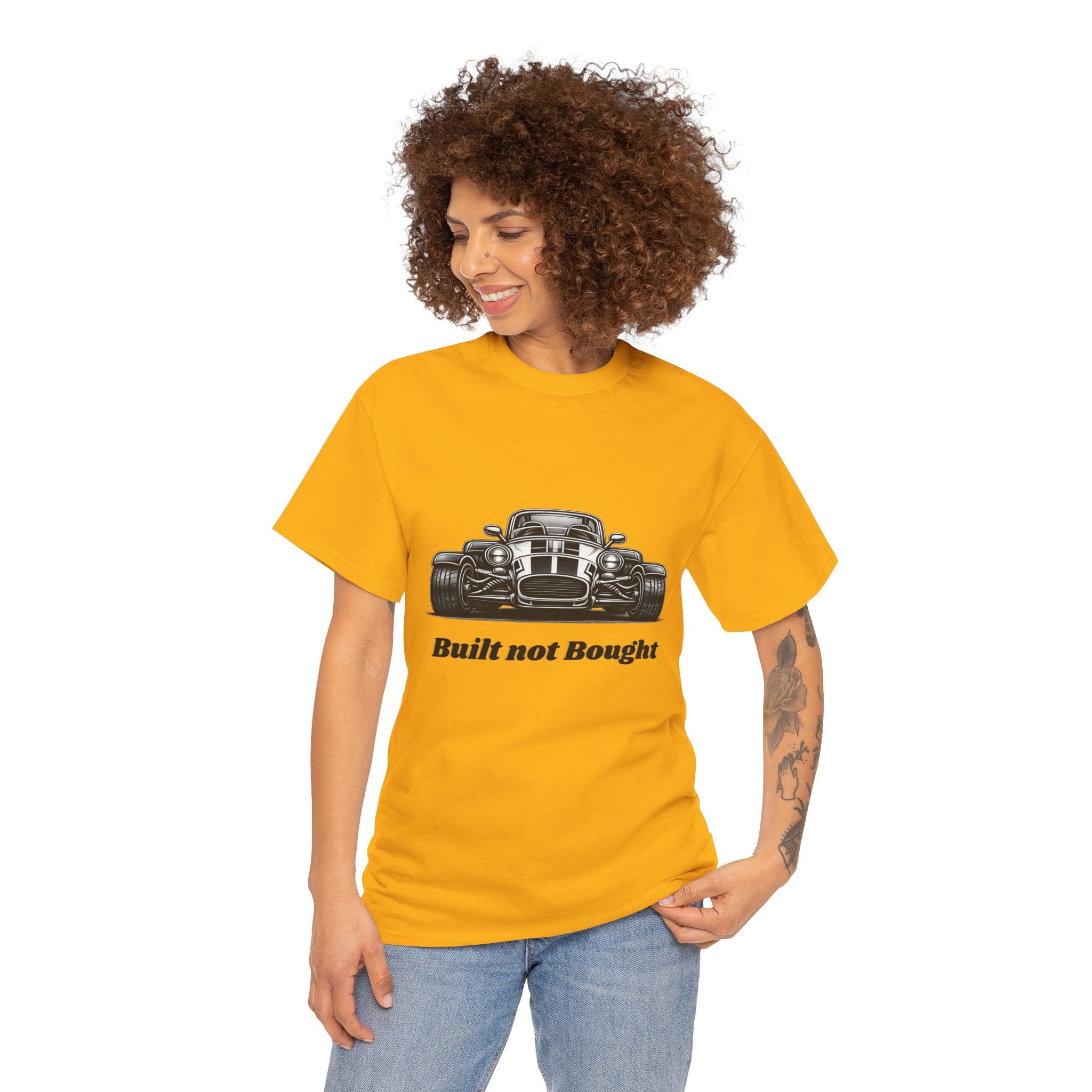 Built Not Bought Car T Shirt – Retro Kit Car Mechanic Graphic Tee for Auto Enthusiasts