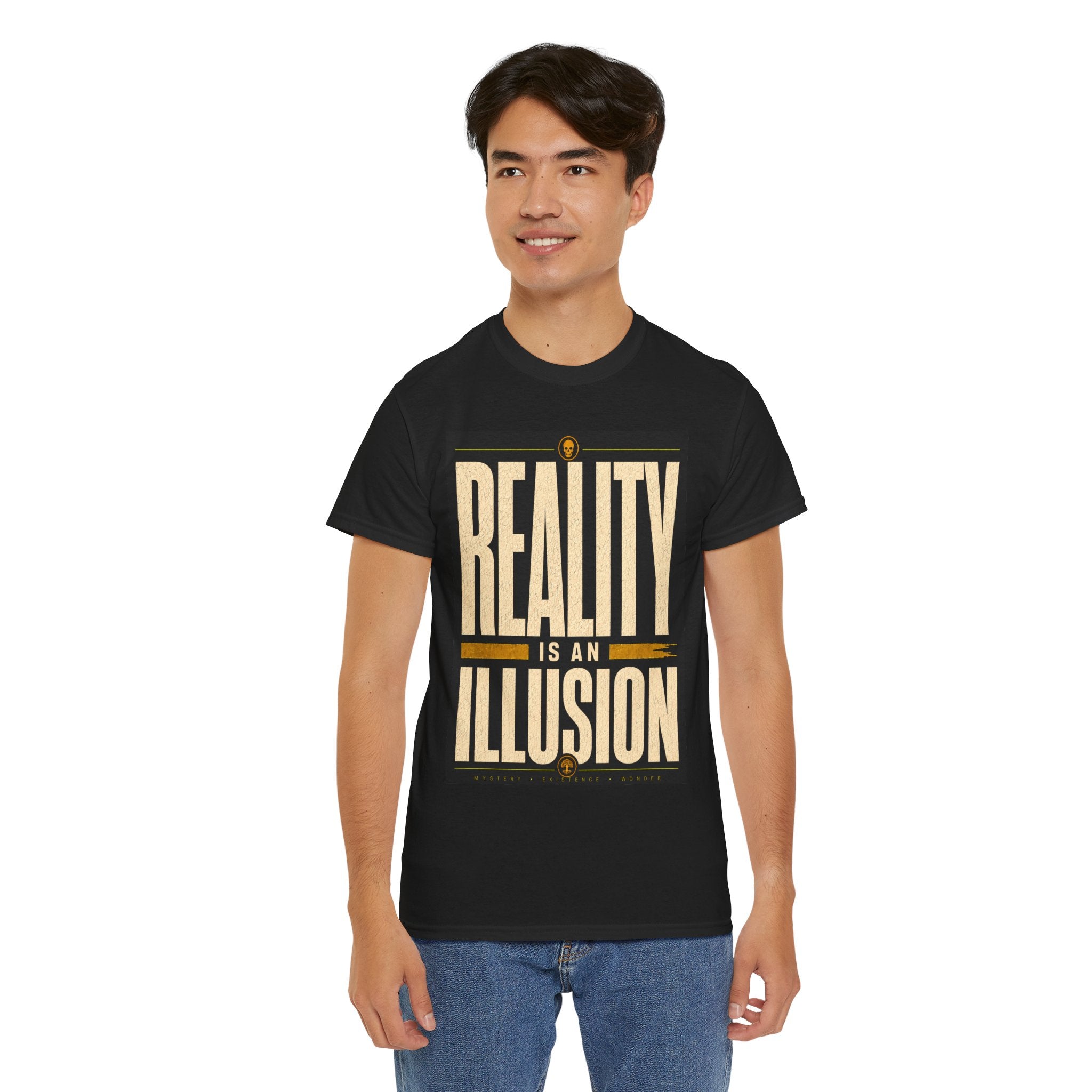 Reality Is An Illusion T Shirt – Philosophical Quote Graphic Tee for Thinkers and Minimalist Streetwear