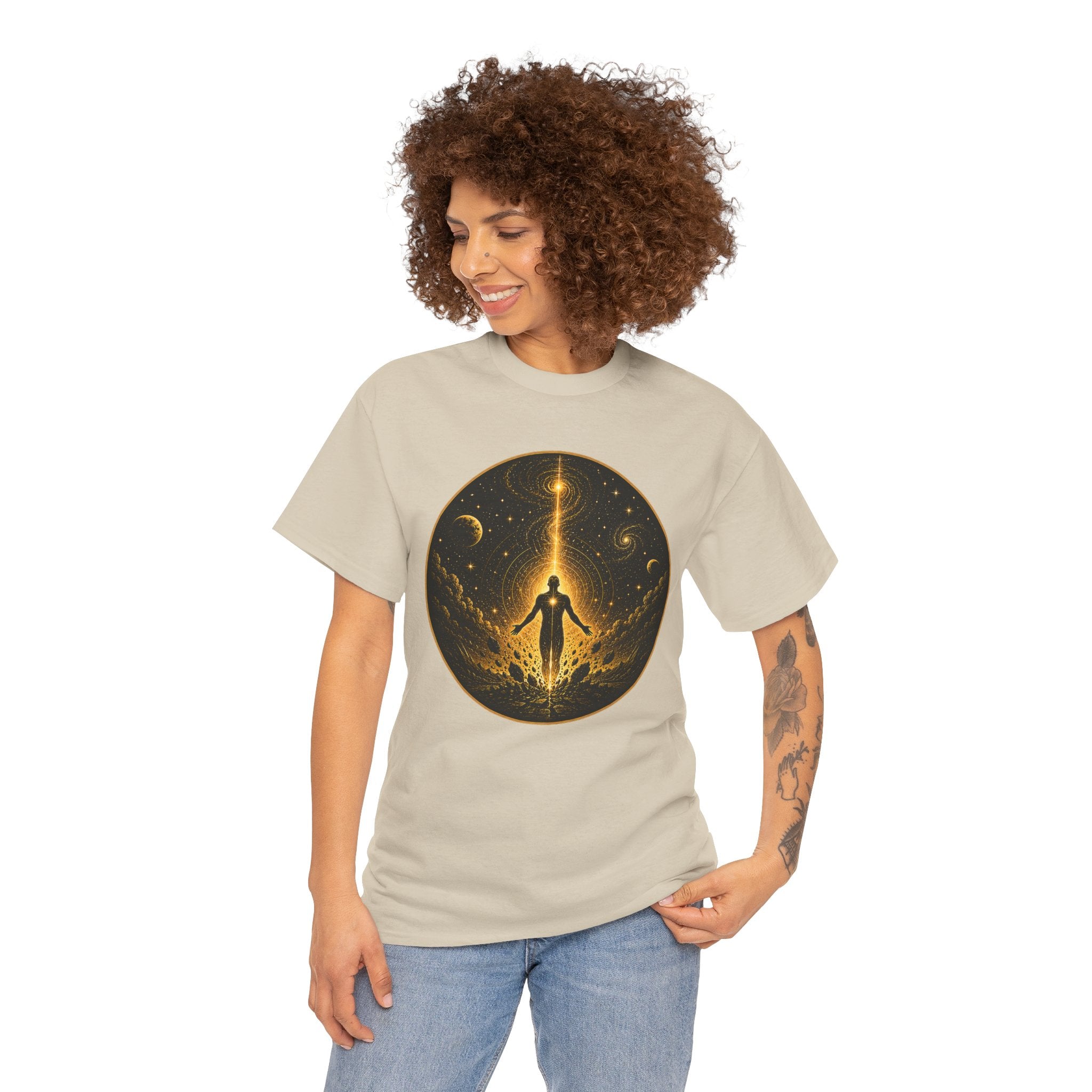 The Awakening Illustrated T-Shirt – Cosmic Ascension Graphic Tee