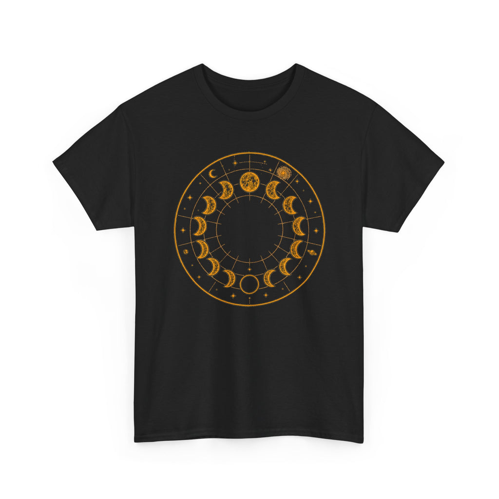 Moon Phases Celestial Mandala Graphic T-Shirt | WildOrbit