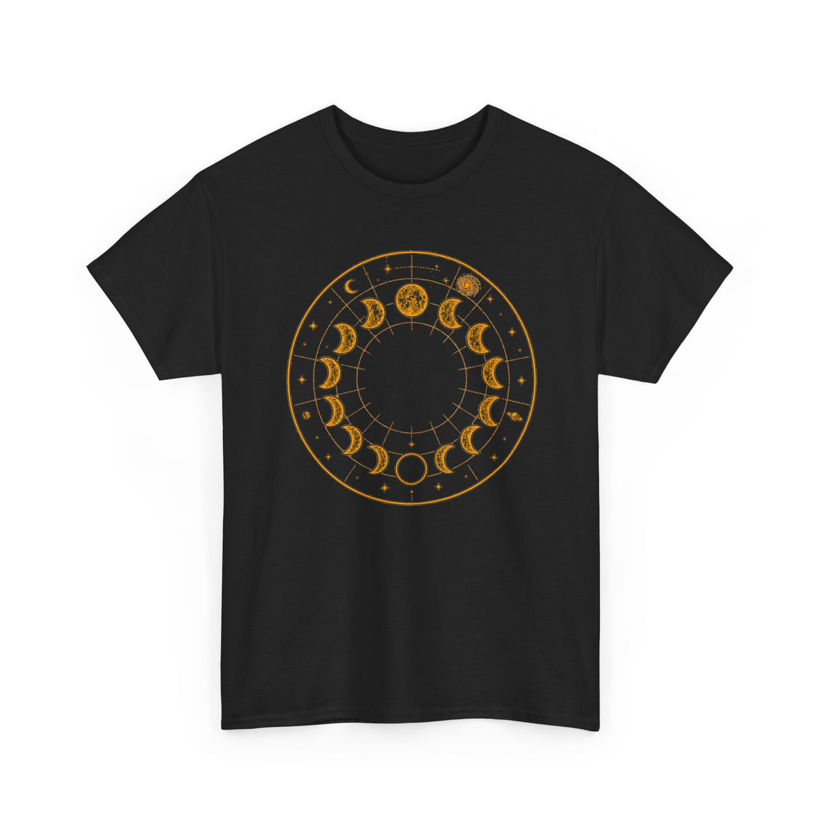 Moon Phases Celestial Mandala Graphic T-Shirt | WildOrbit