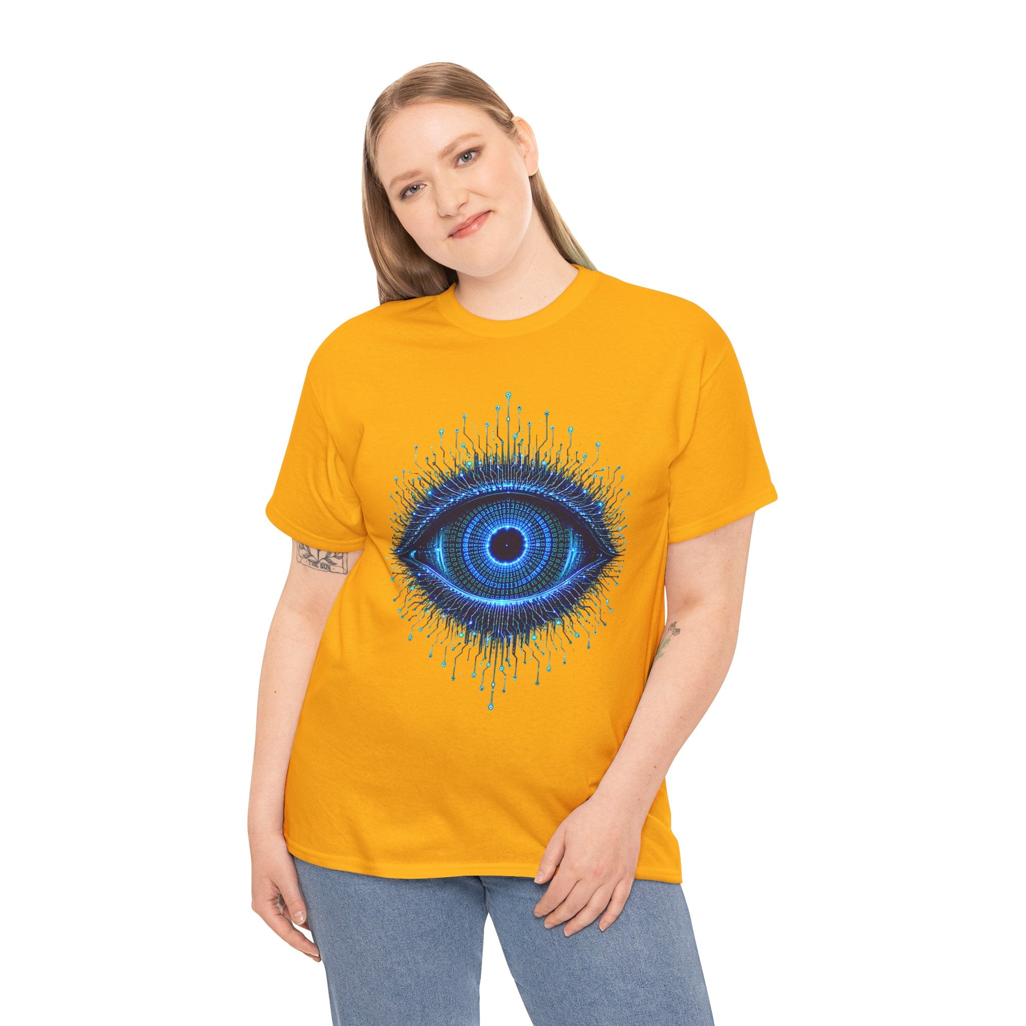 Quantum Eye Cyberpunk Graphic T-Shirt | WildOrbit